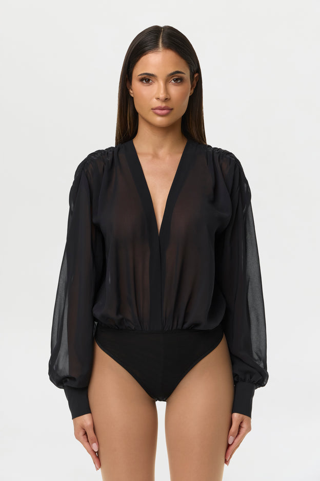 Chiffon Blouse Bodysuit