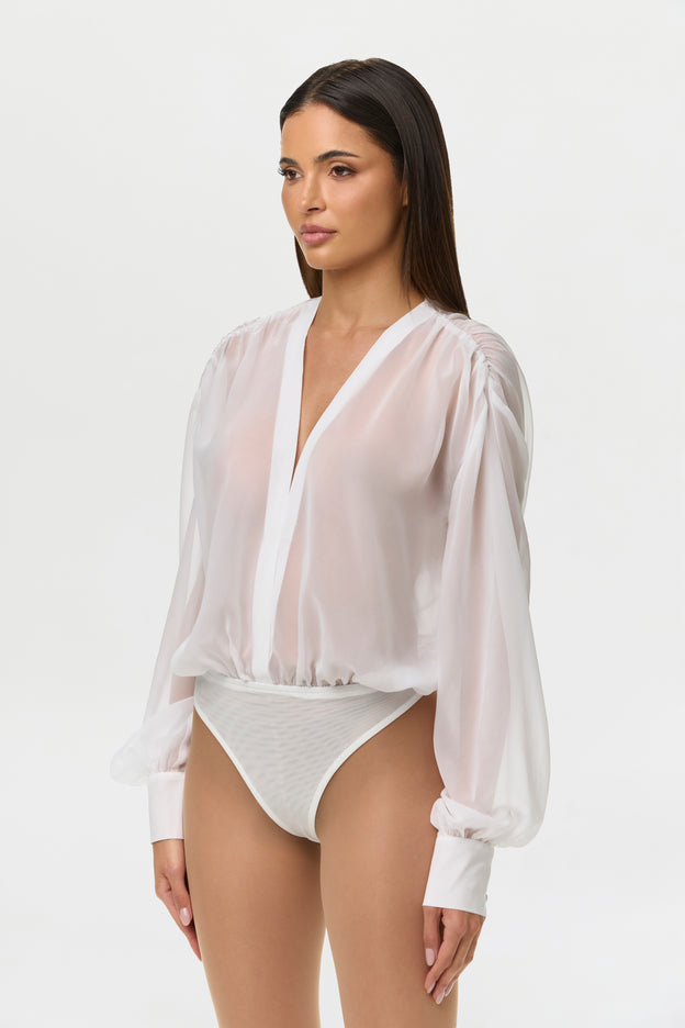 Chiffon Blouse Bodysuit