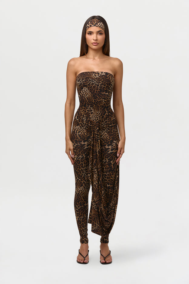 Naked Print Cinched Front Leggings