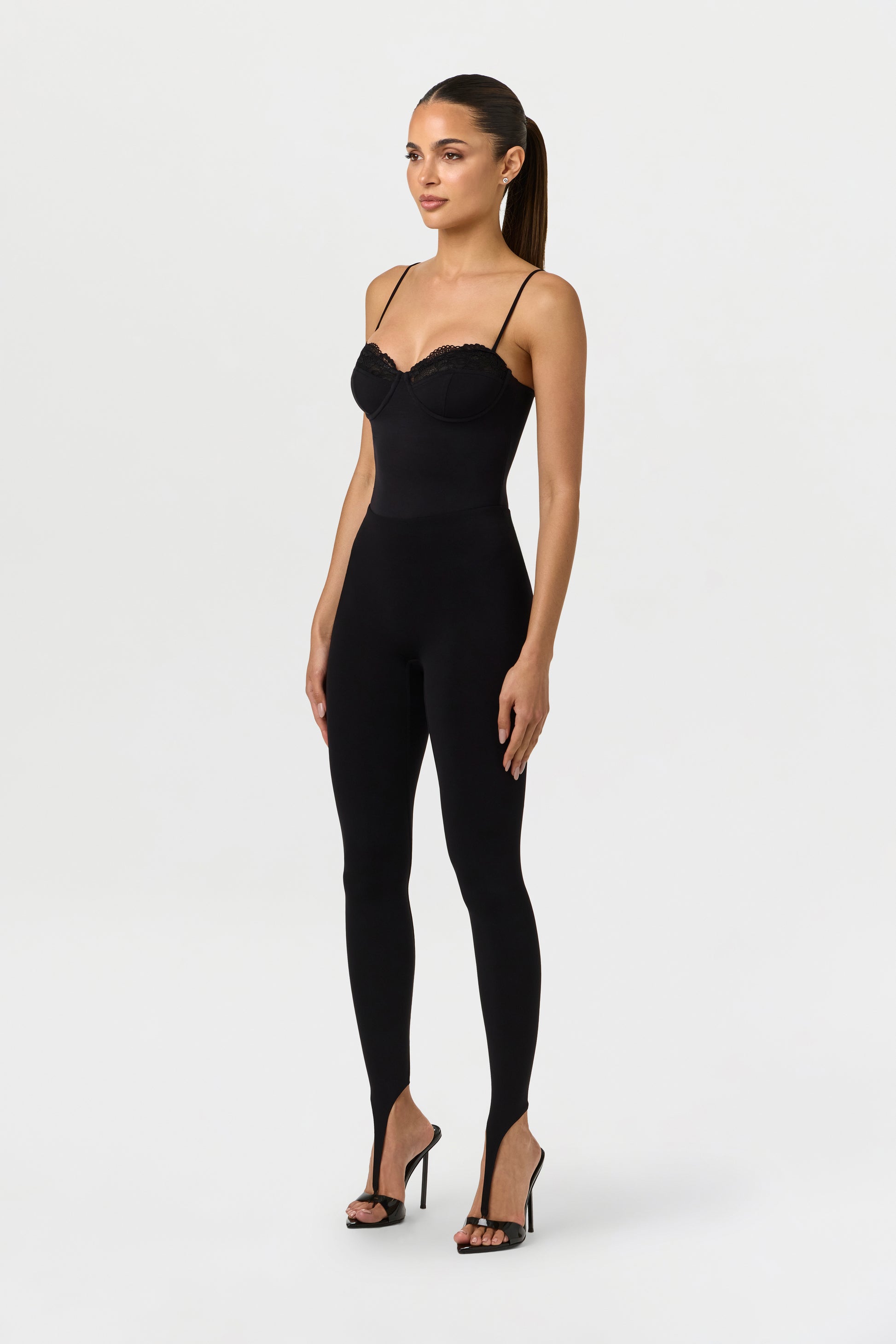Black Naked Toe Loop Leggings