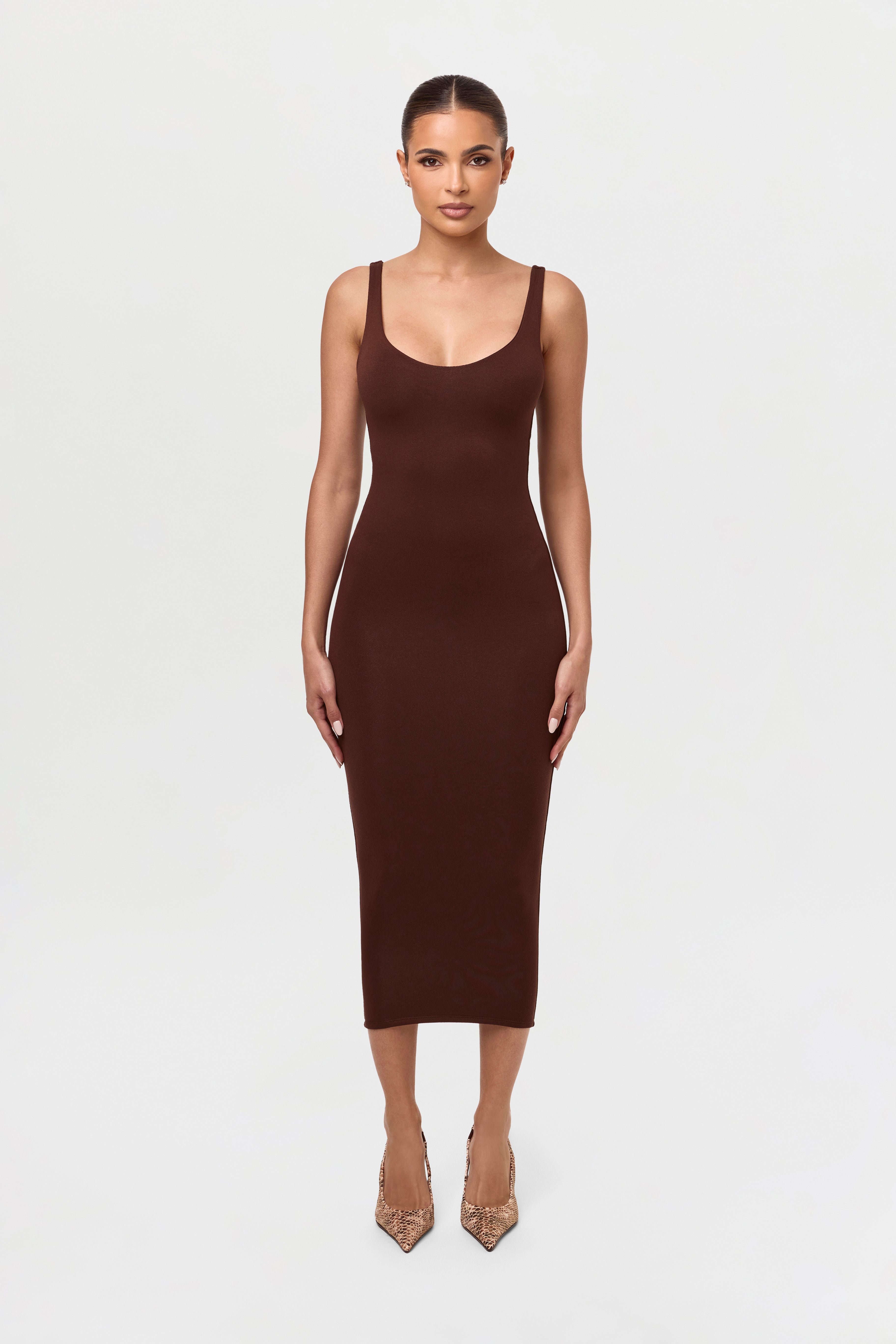 NW SCULPT TANK MIDI DRESS