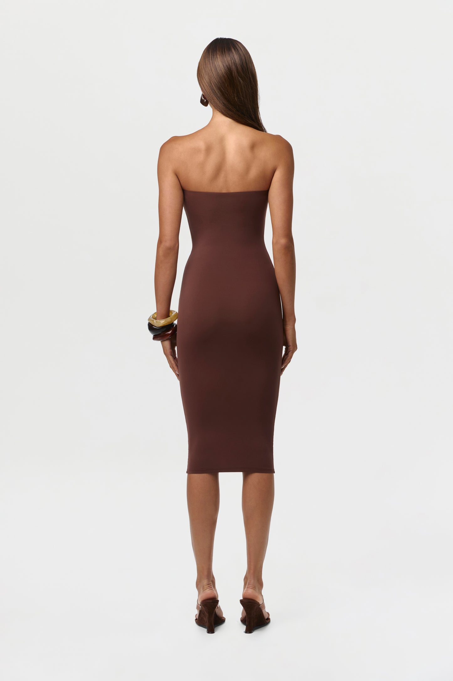 Chocolate Naked Tube Midi Dress