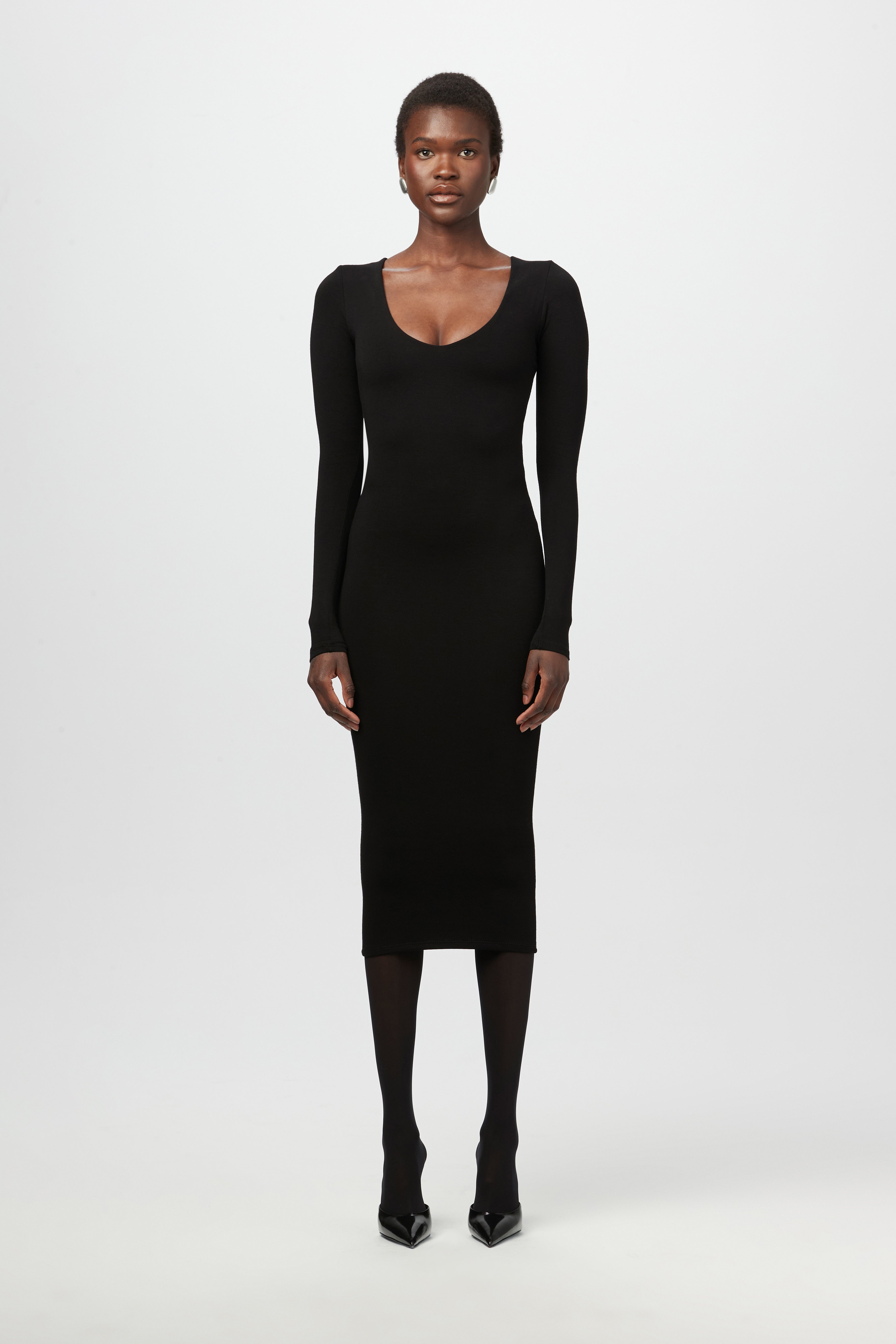 NW Sculpt V-Neck Midi Dress