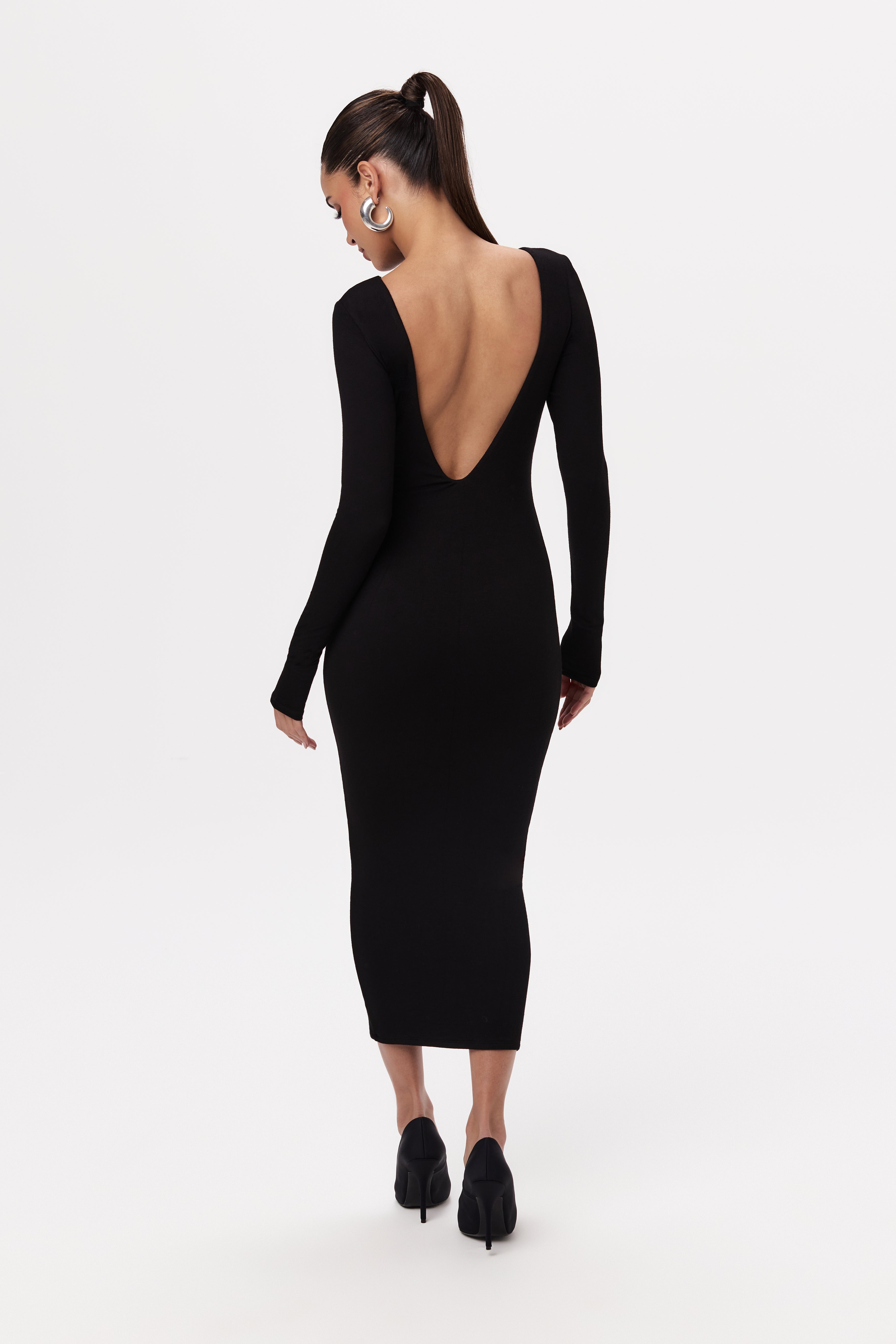 NW Open Back Midi Dress