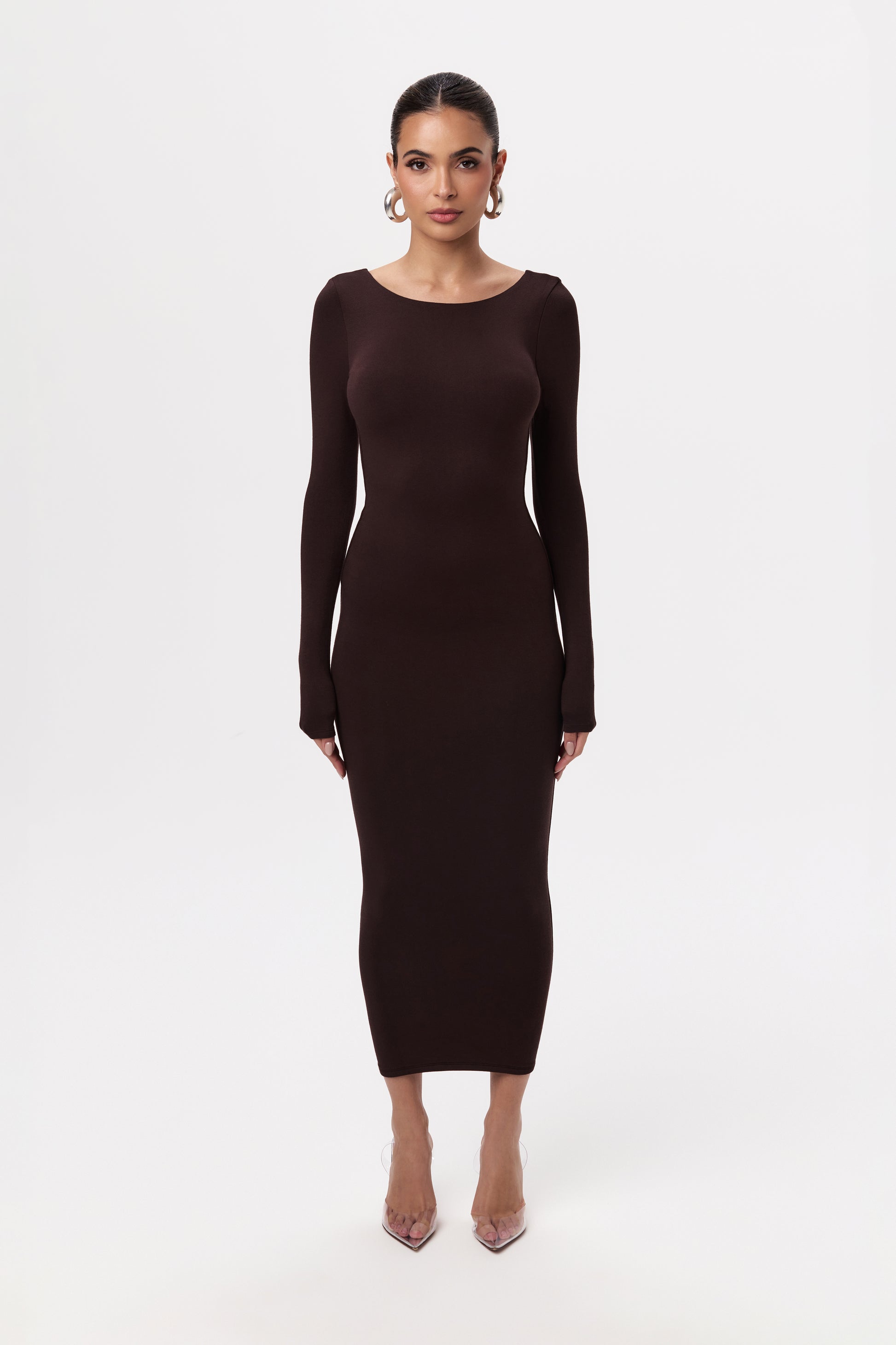 NW Open Back Midi Dress – Naked Wardrobe NW Open Back Midi Dress – Naked Wardrobe