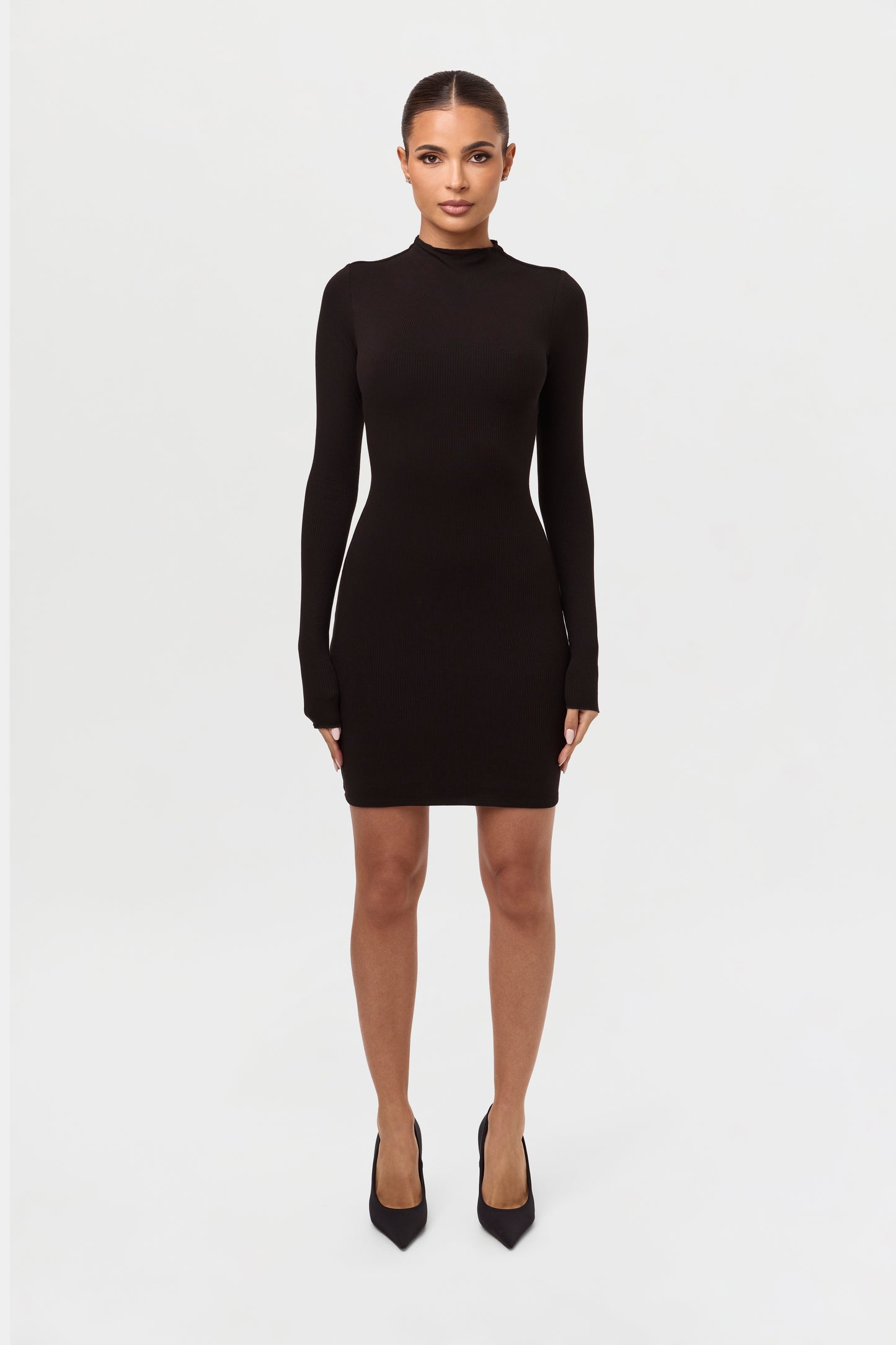 the ribbed mini dress