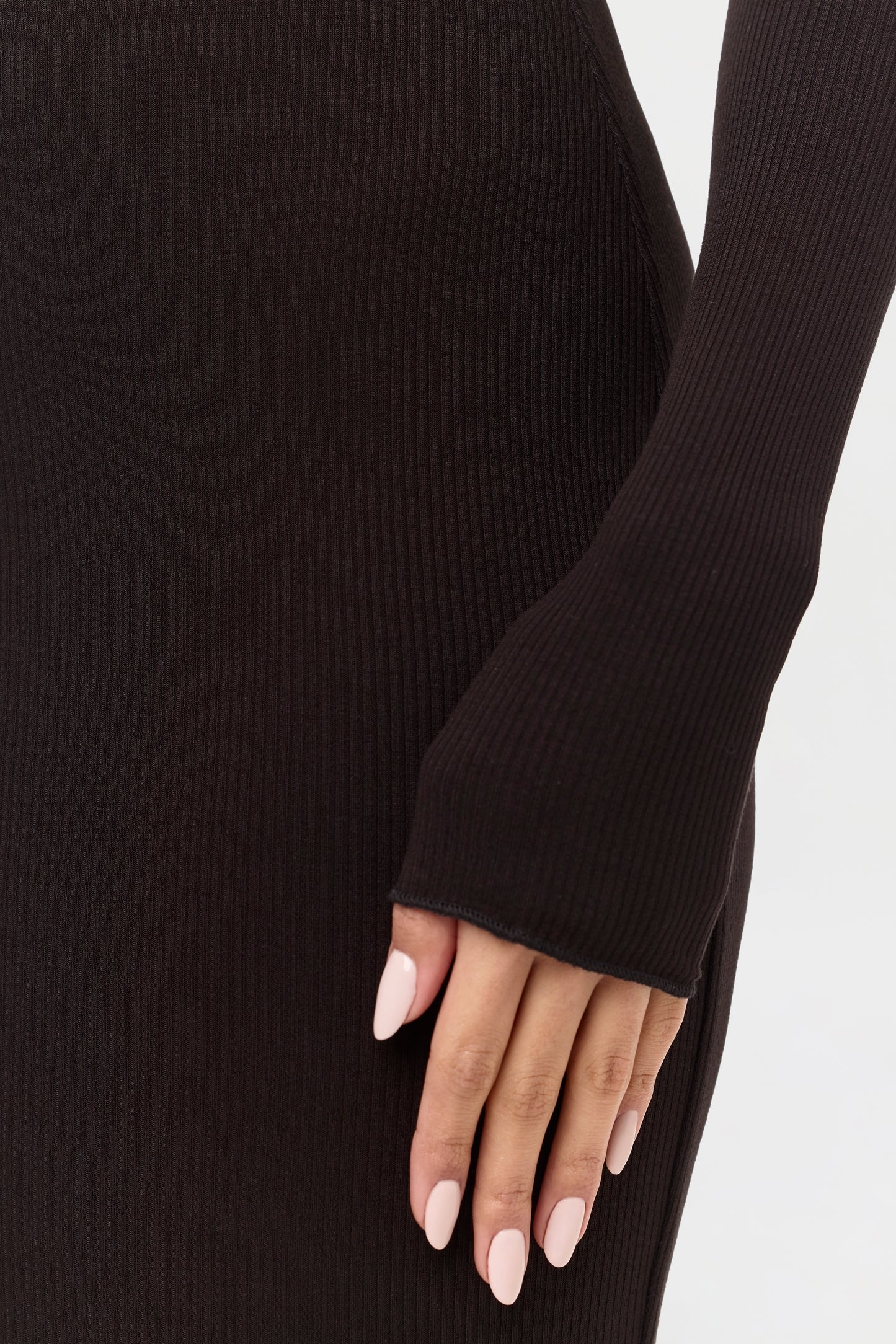 the ribbed mini dress