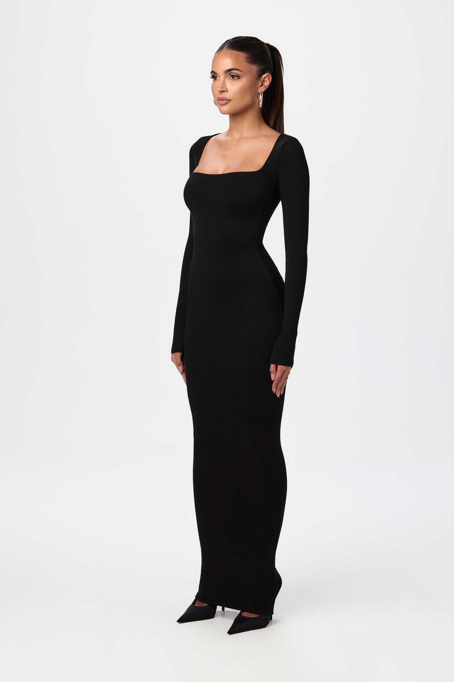 NW Square Neck Sculpt Maxi Dress