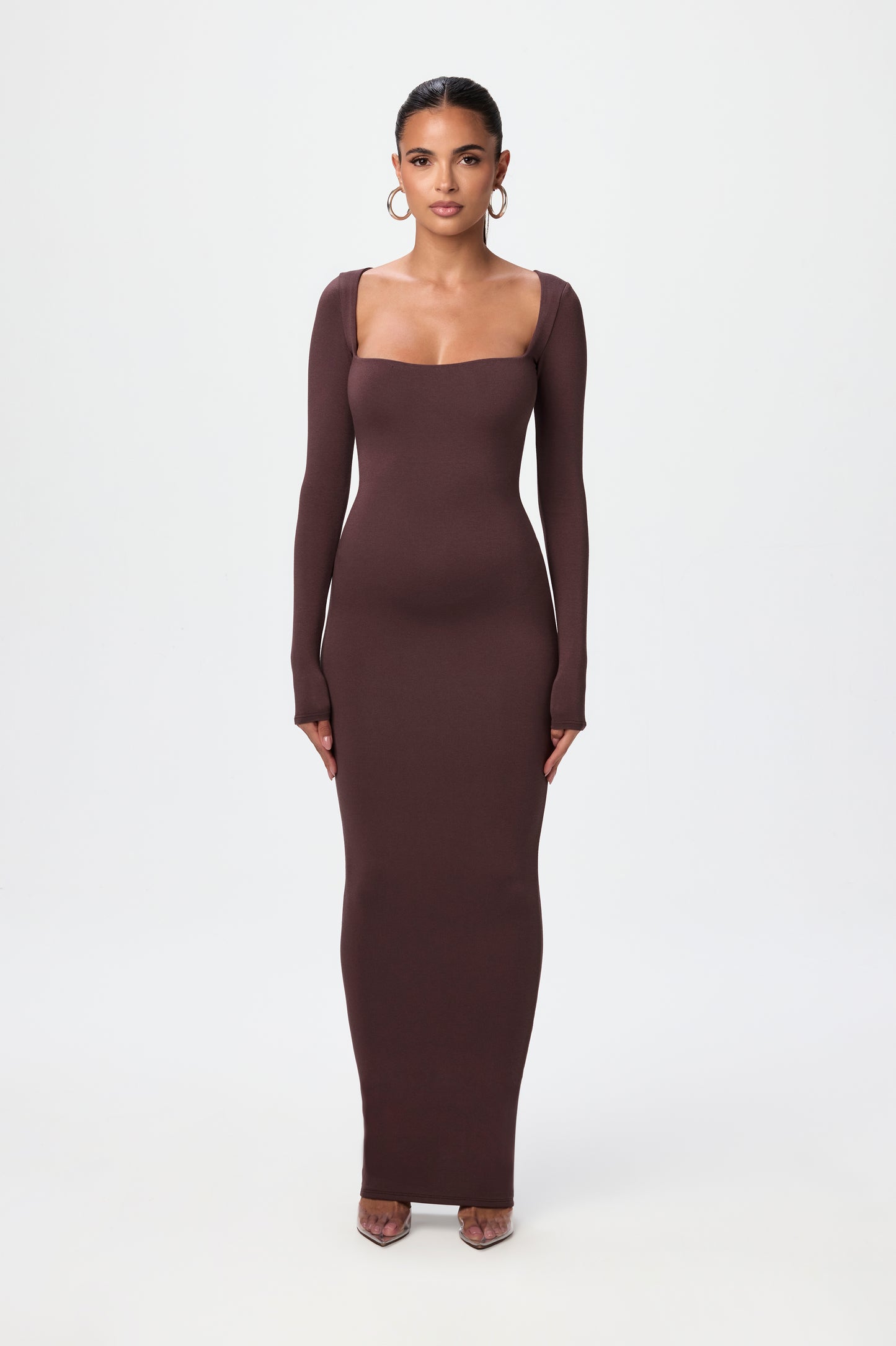 NW Square Neck Sculpt Maxi Dress