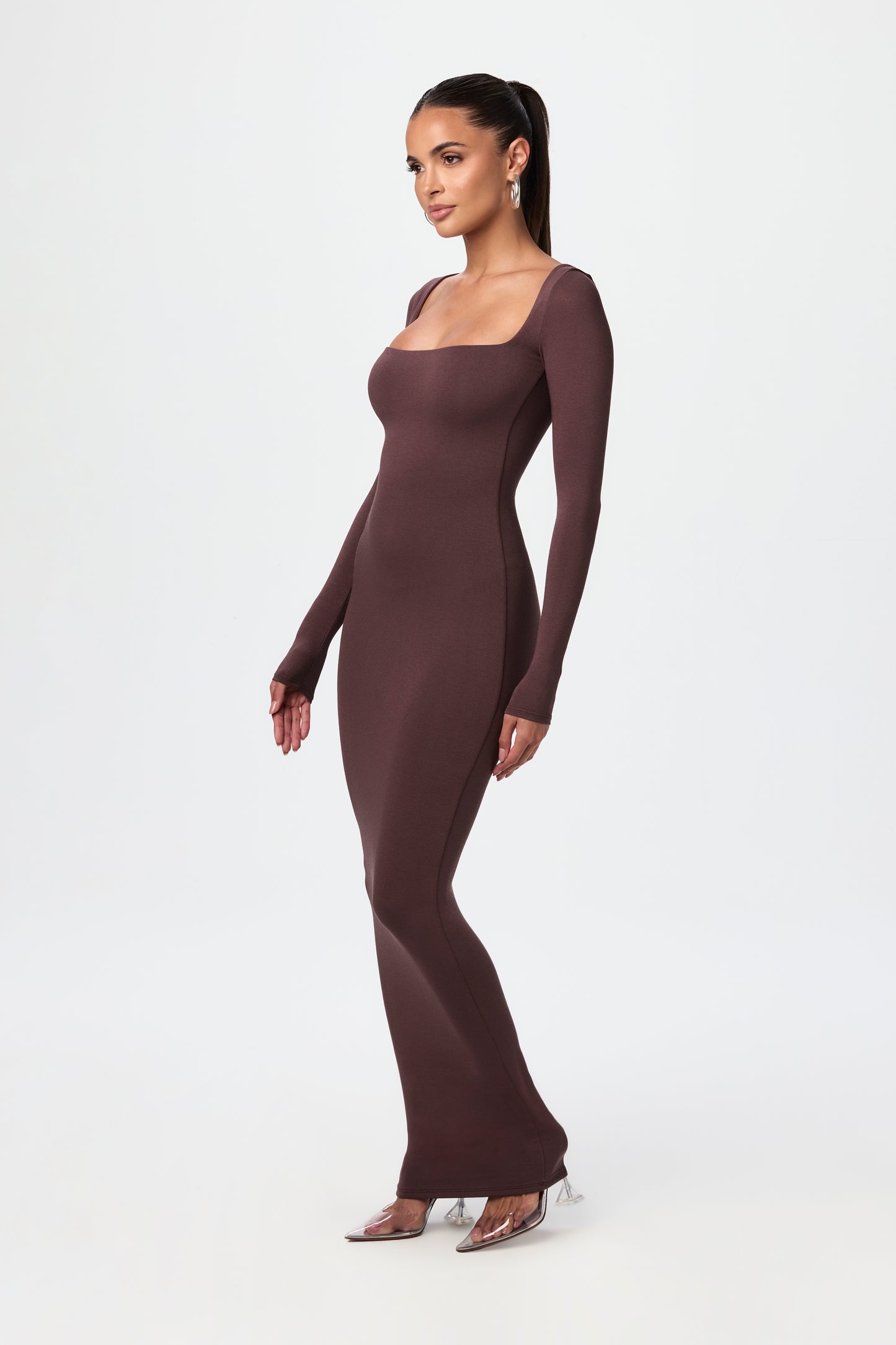 NW Square Neck Sculpt Maxi Dress