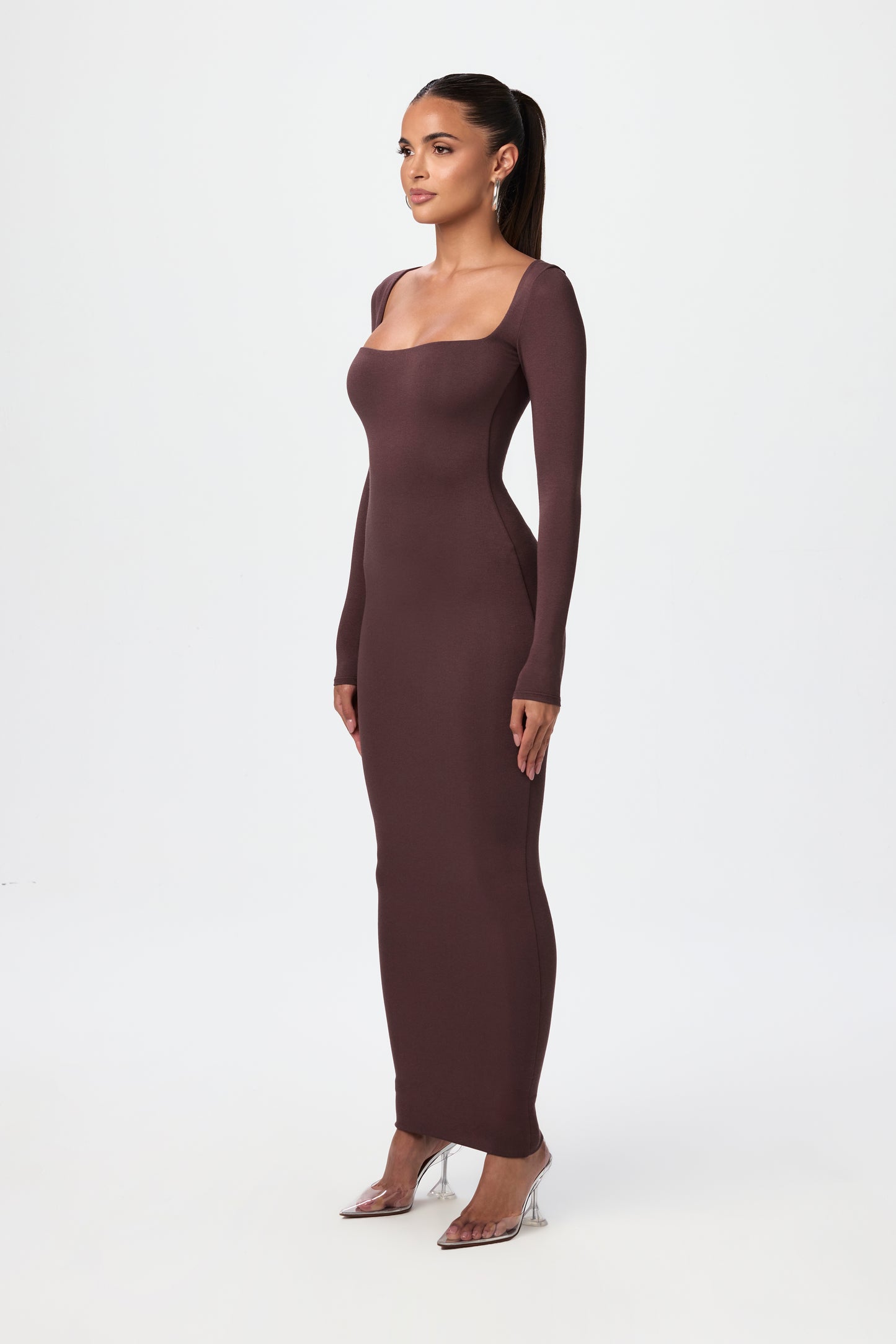 NW Square Neck Sculpt Maxi Dress