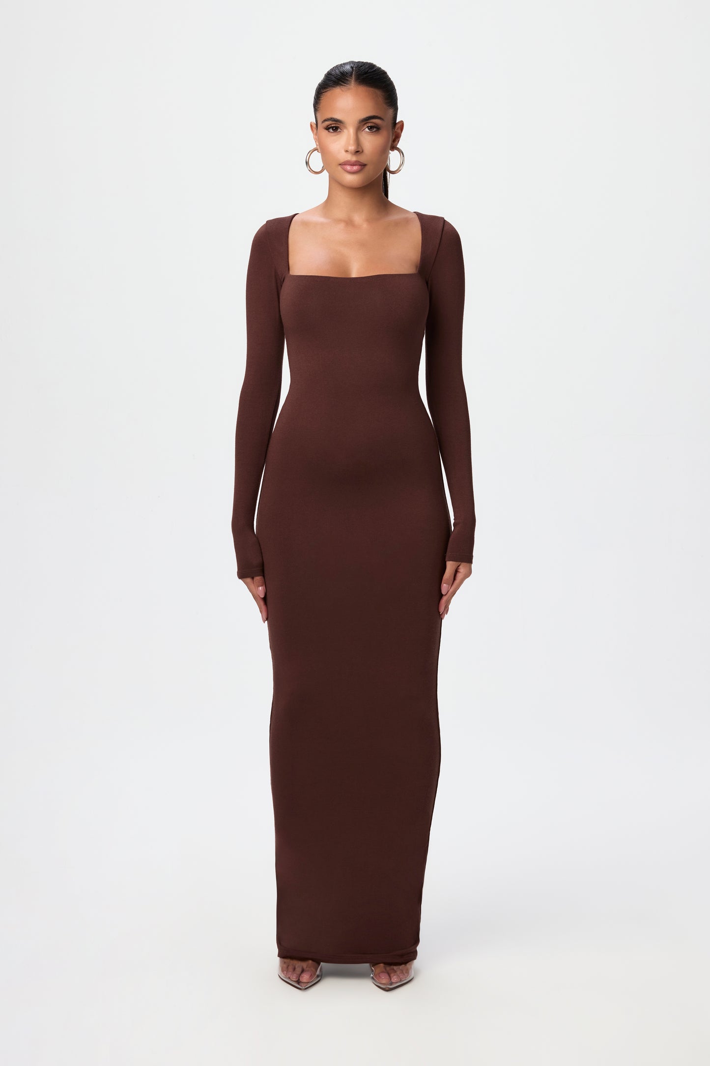 NW Square Neck Sculpt Maxi Dress