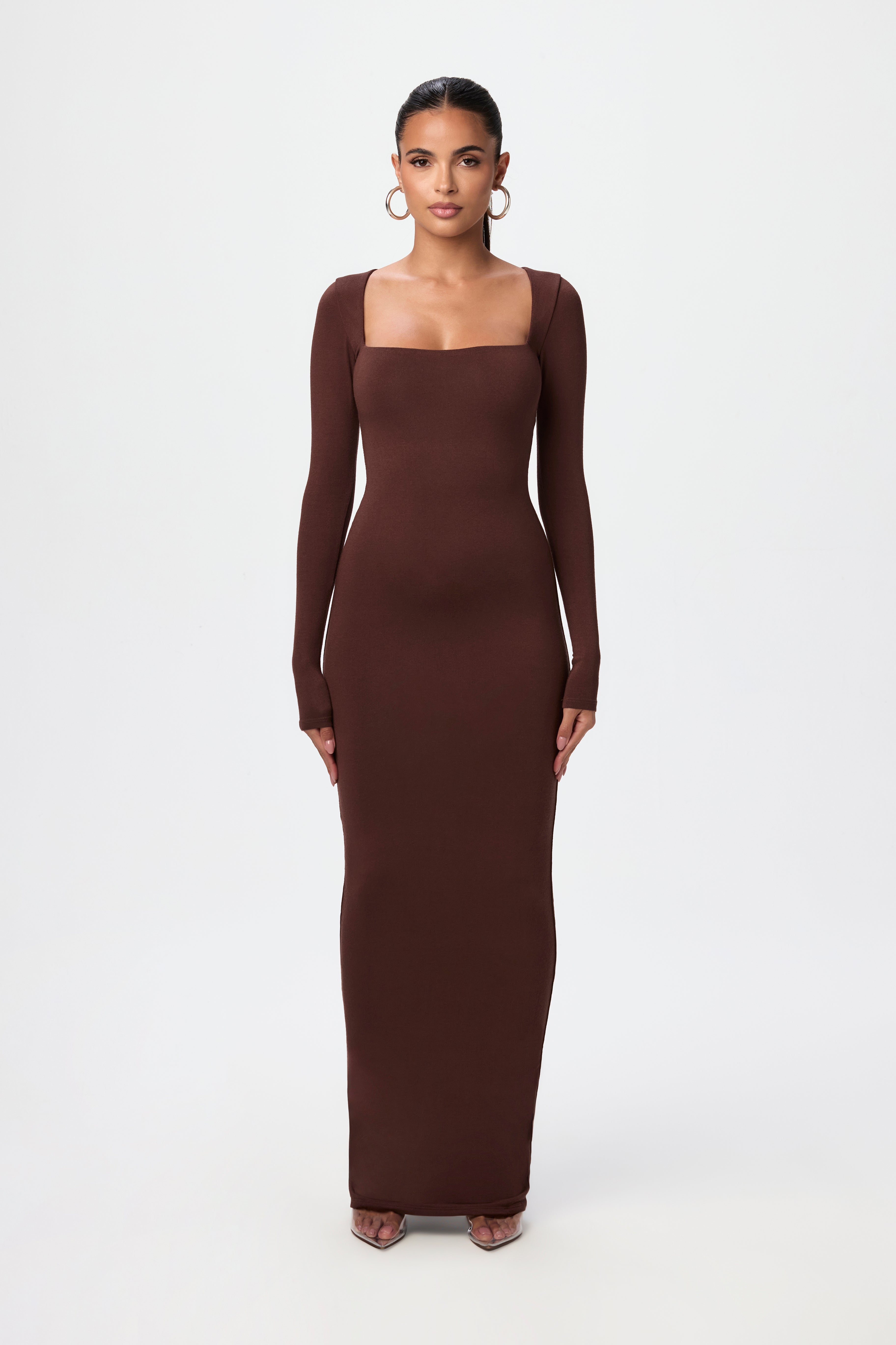 NW Square Neck Sculpt Maxi Dress