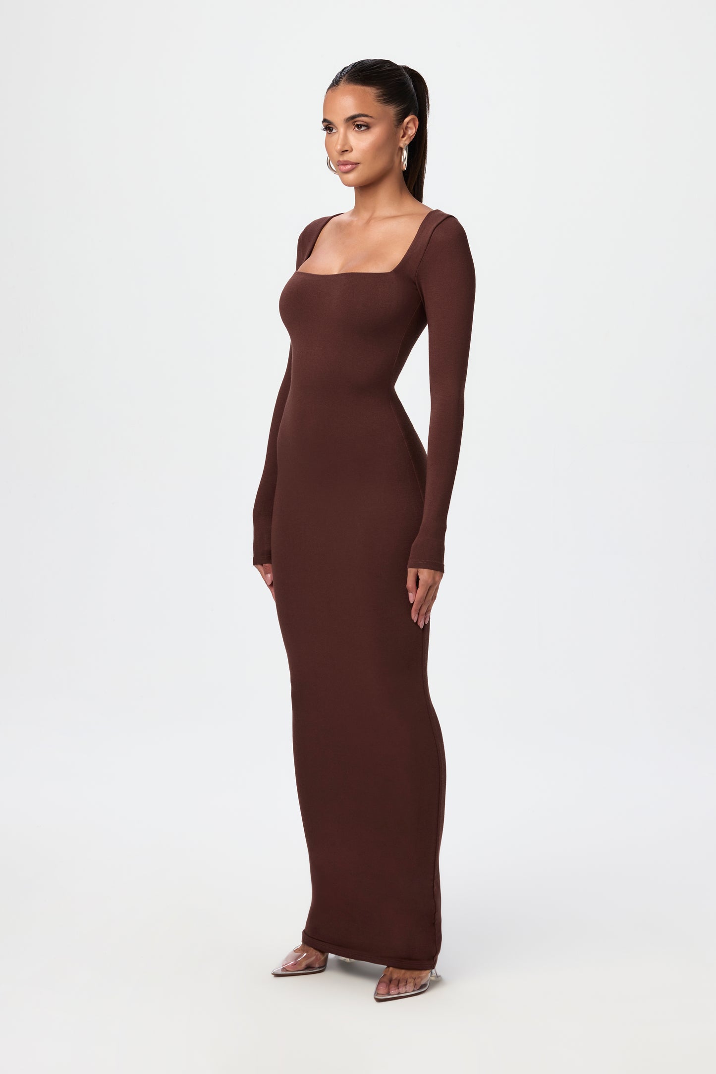 NW Square Neck Sculpt Maxi Dress