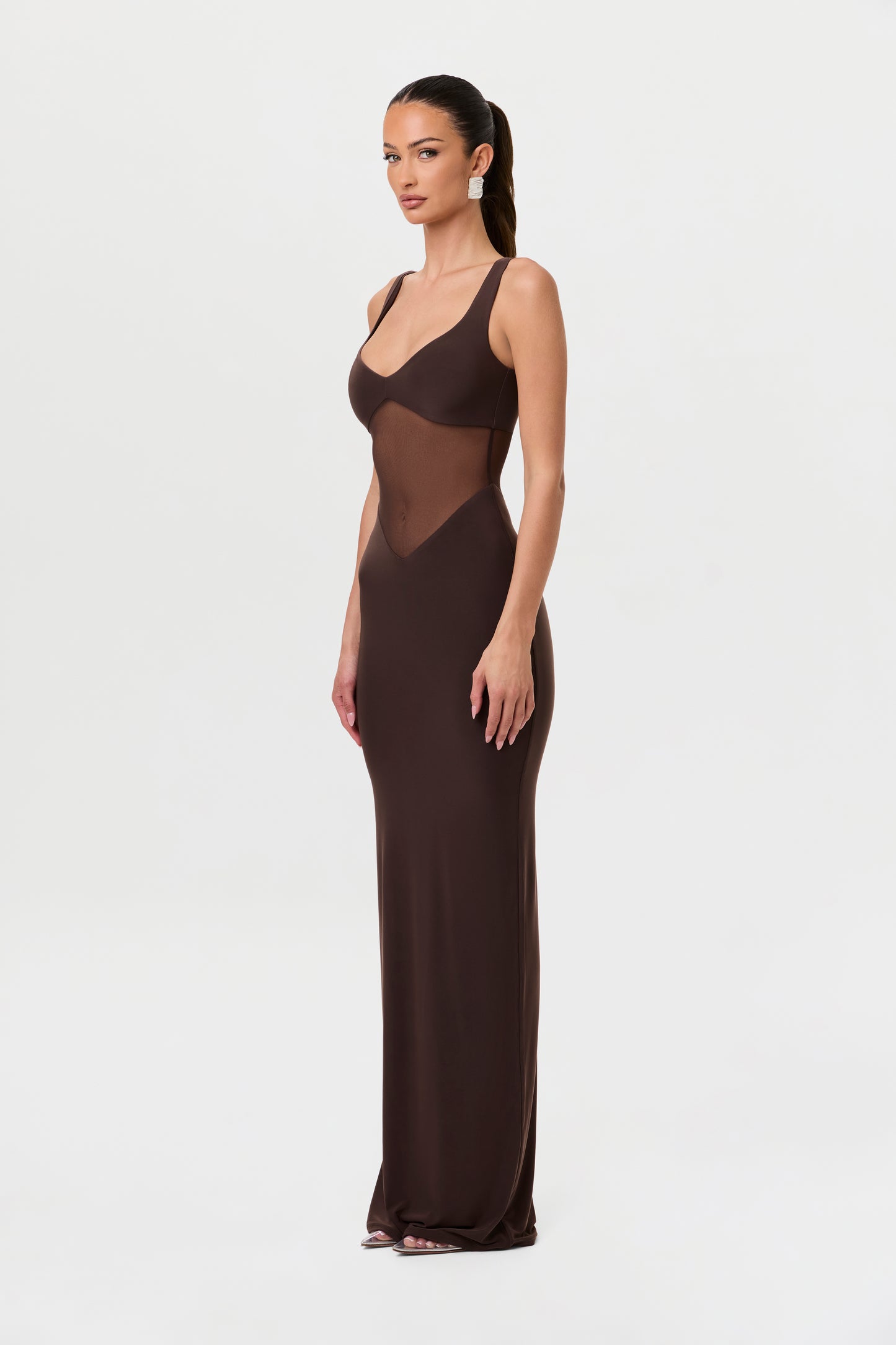 Hourglass Mesh Contrast Dress