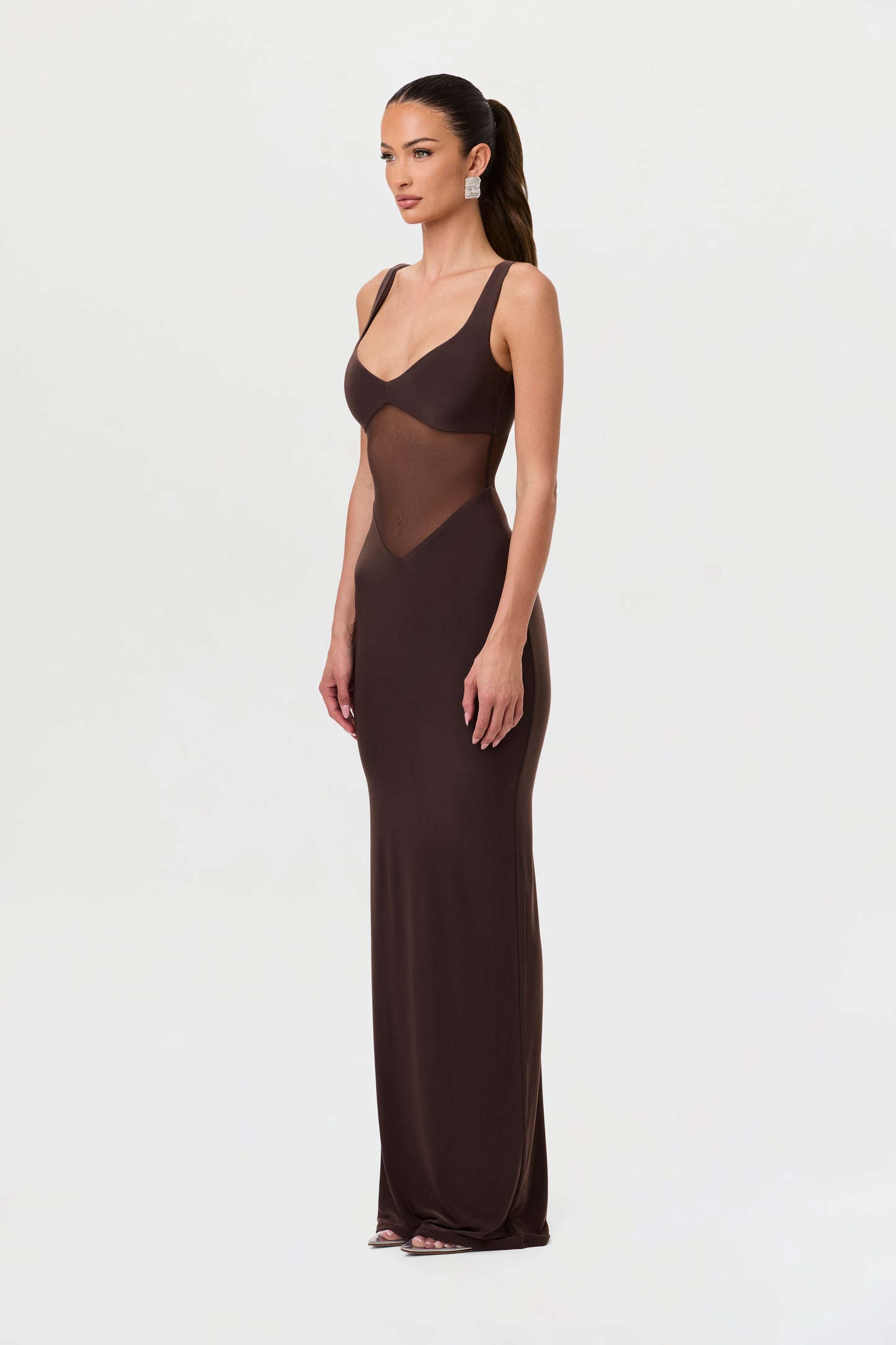 Hourglass Mesh Contrast Dress