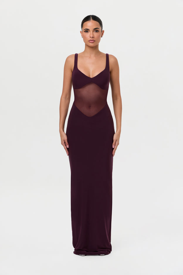 Hourglass Mesh Contrast Dress