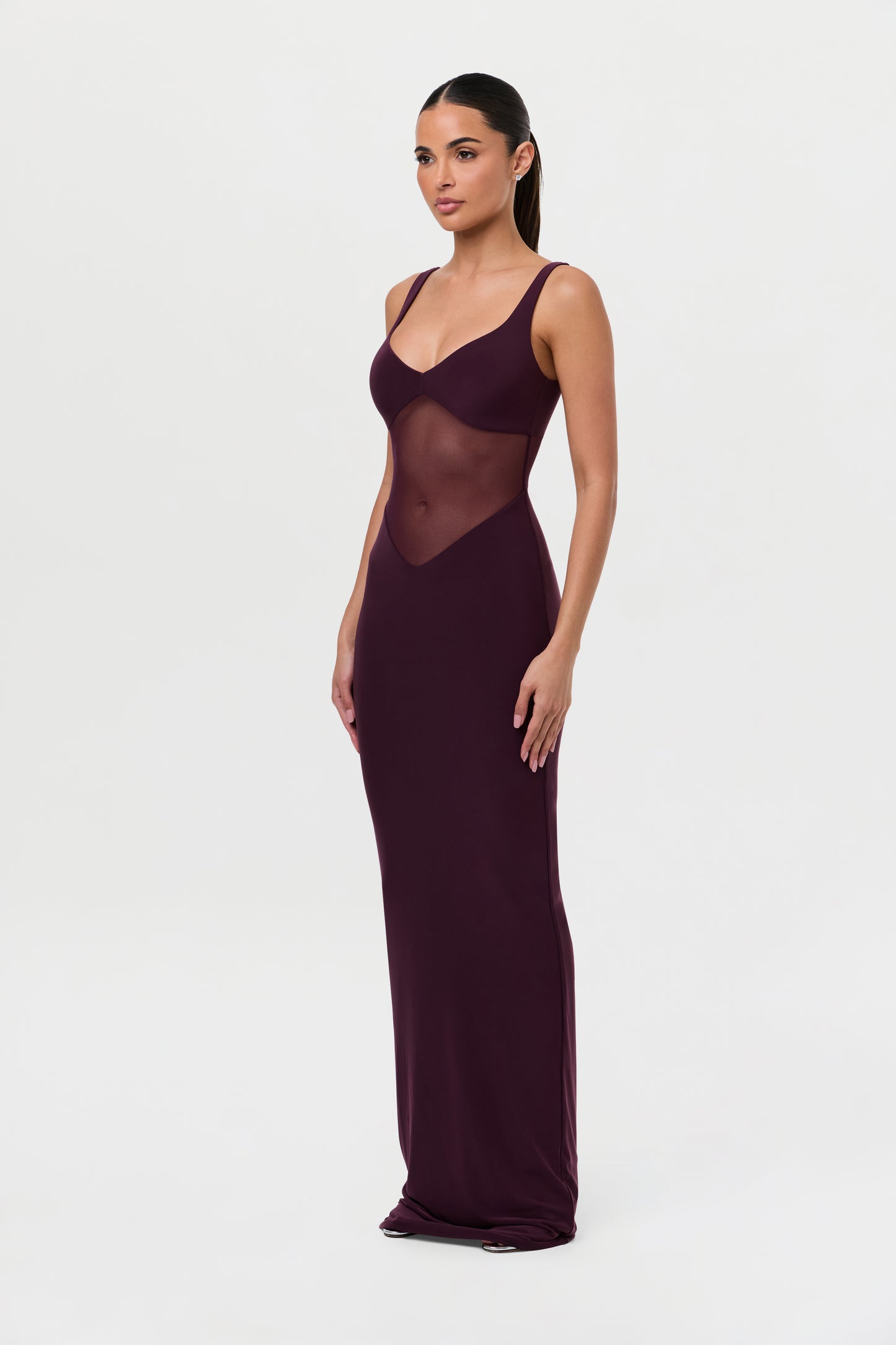 Hourglass Mesh Contrast Dress