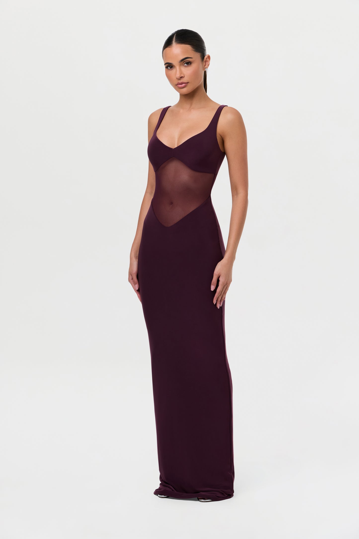 Hourglass Mesh Contrast Dress