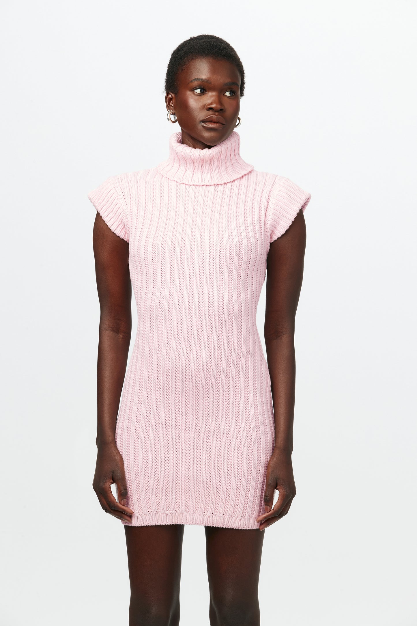 Knit Turtleneck Mini Dress