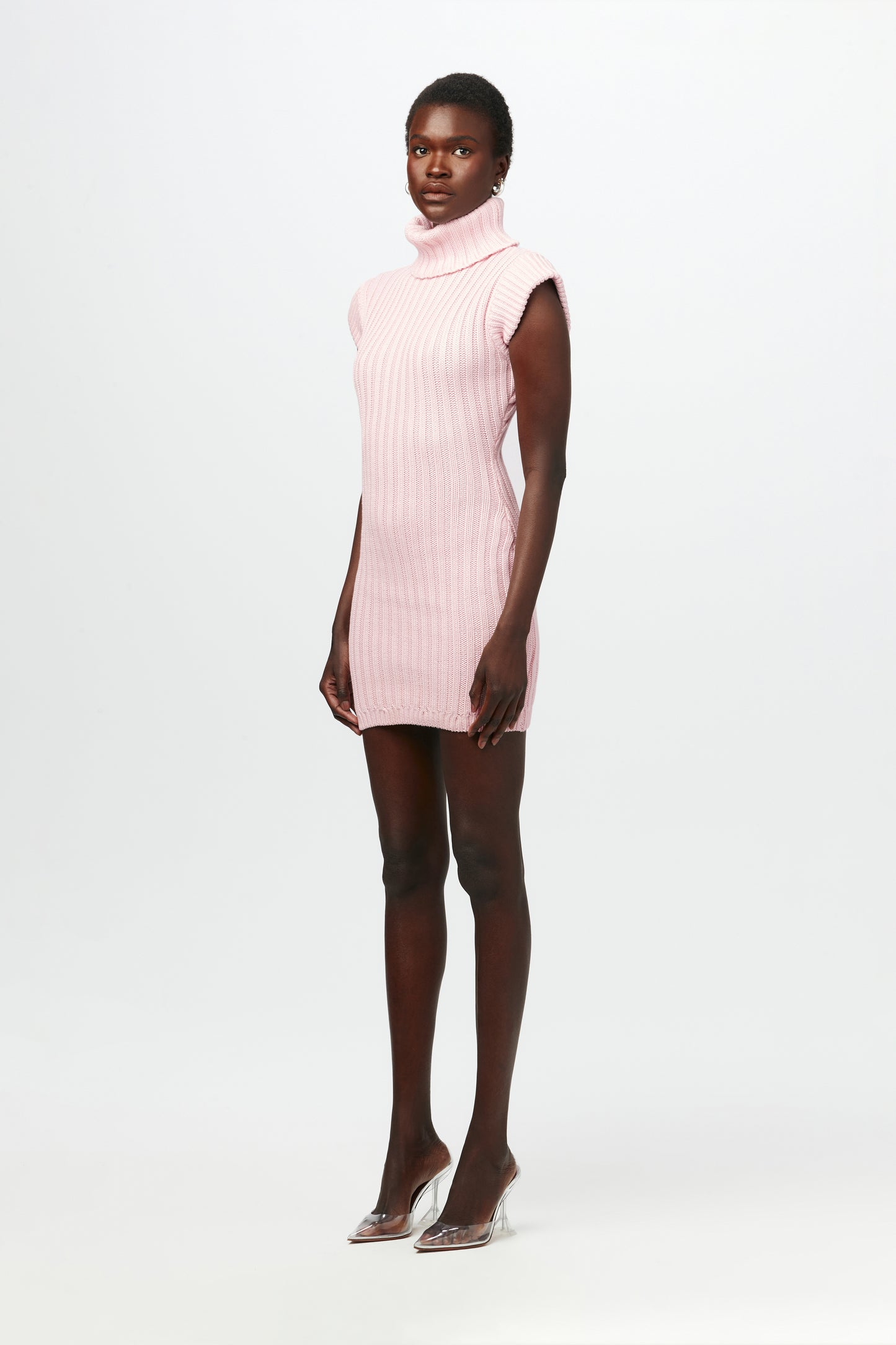 Knit Turtleneck Mini Dress