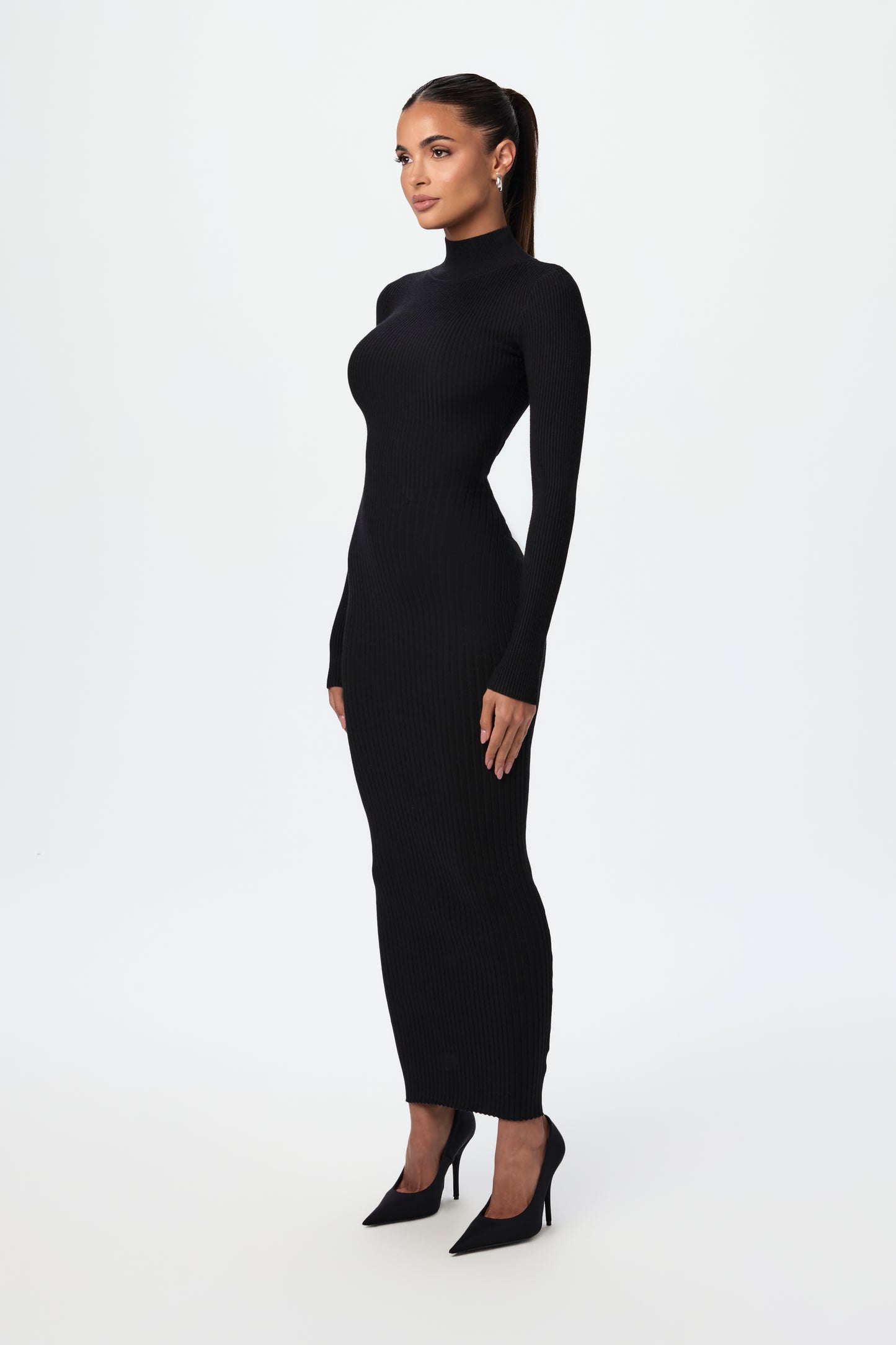 Knit Sweater Corset Maxi Dress