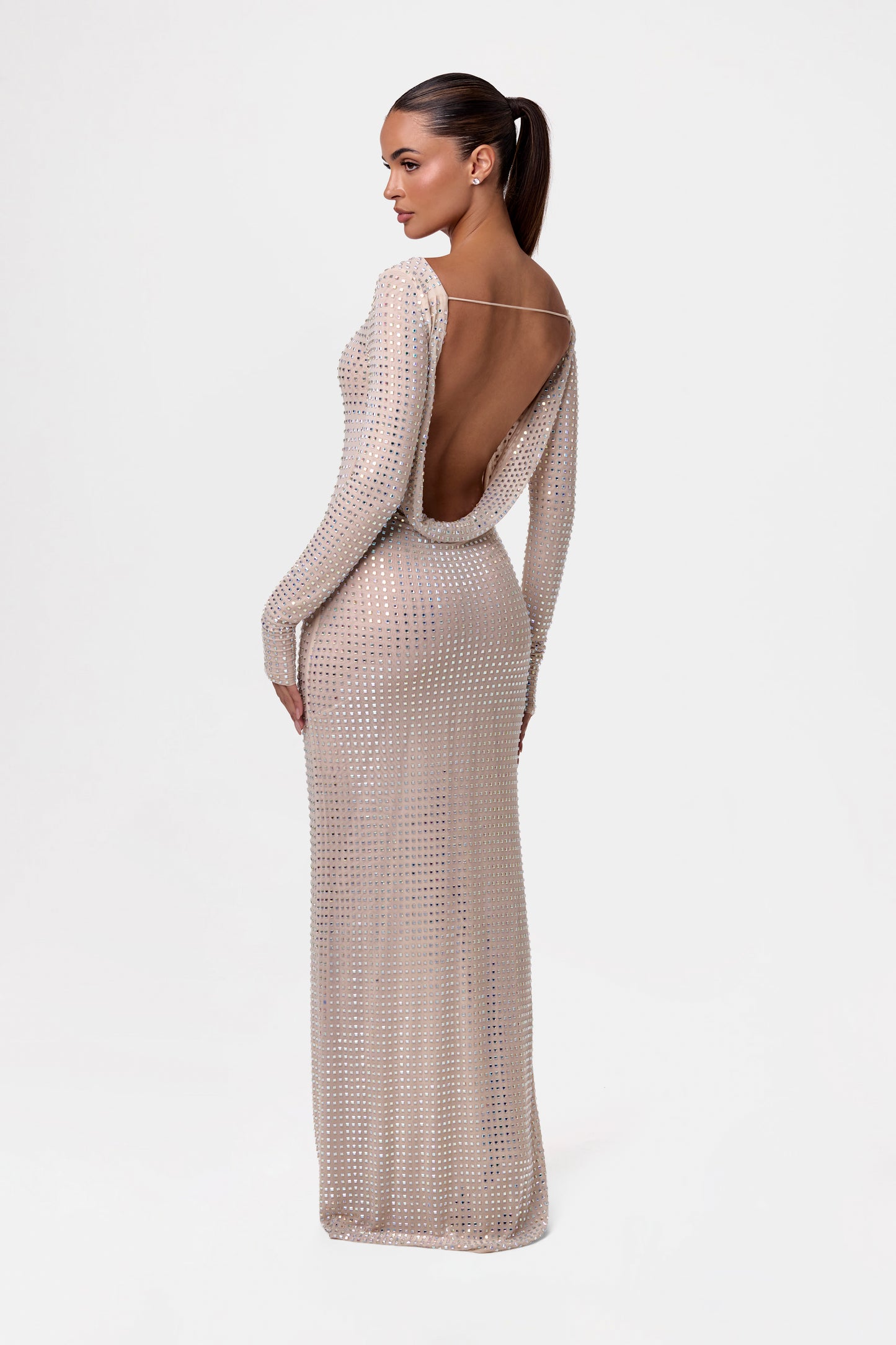 Crystal Open Back Gown