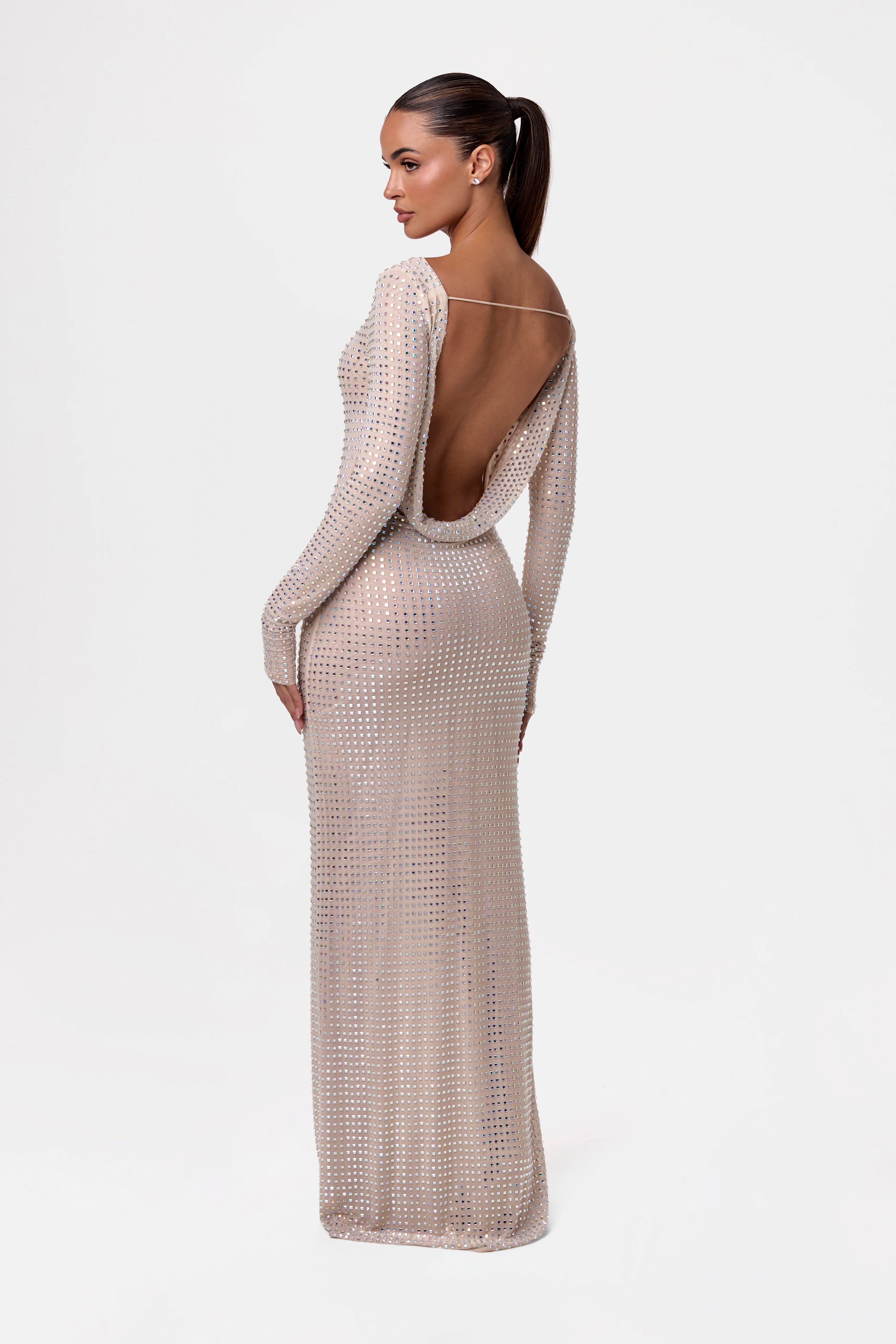 Crystal Open Back Gown