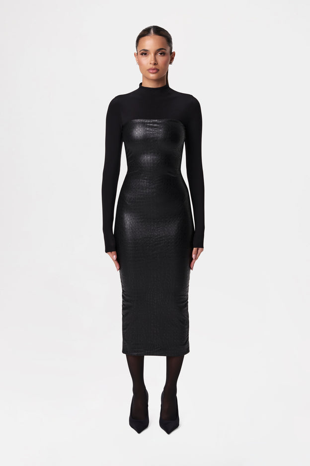 Croc Tube Midi Dress