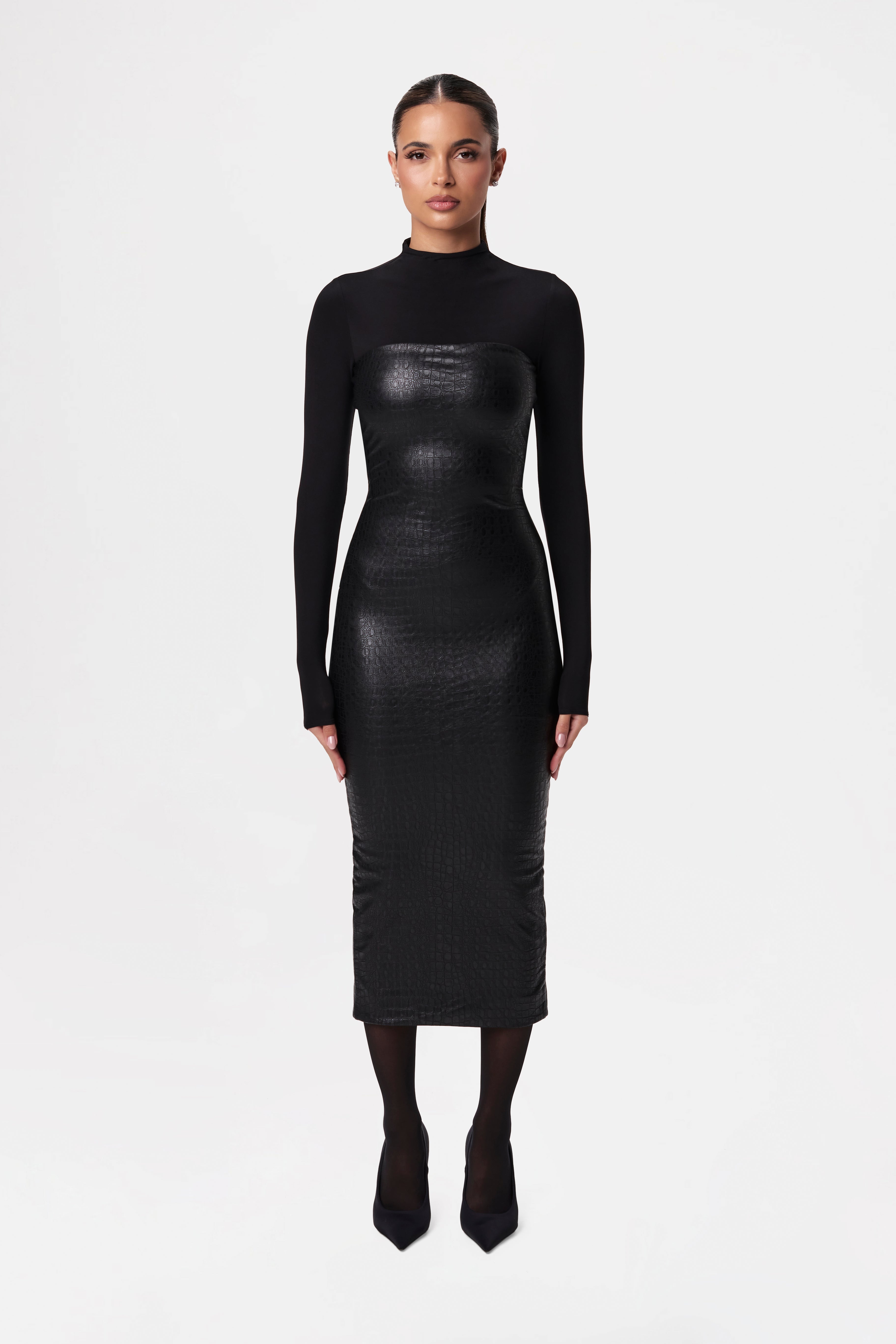 Croc Tube Midi Dress