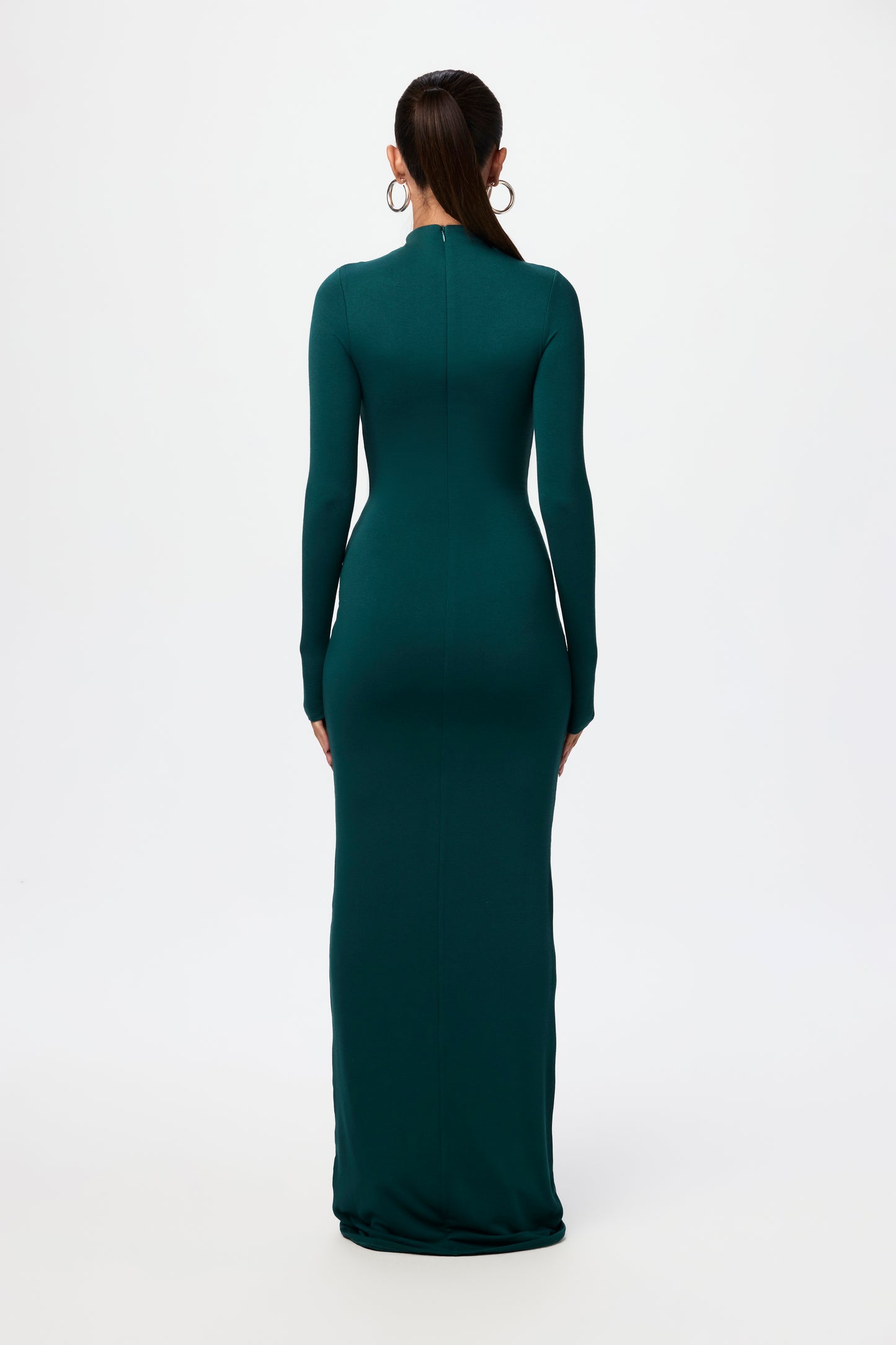 NW Turtleneck Draped Tie Dress