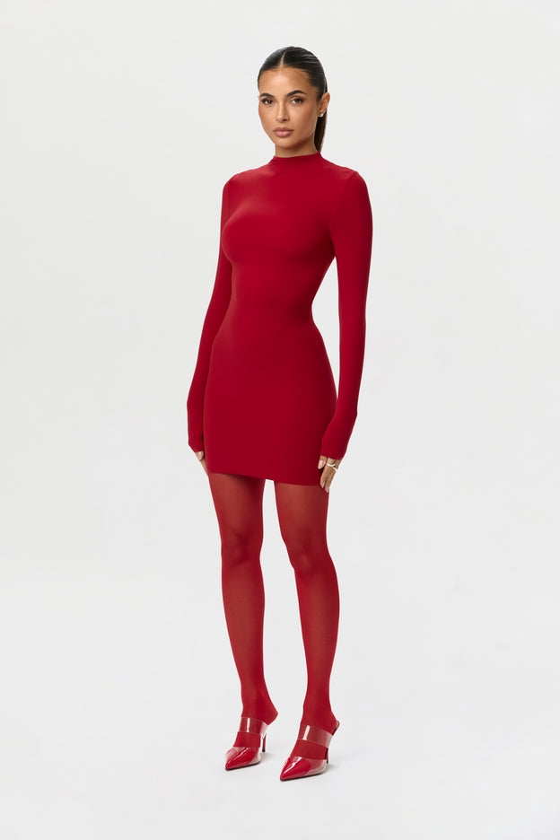 Naked Mock Neck Mini Dress Naked Wardrobe Naked Mock Neck Mini Dress Naked Wardrobe