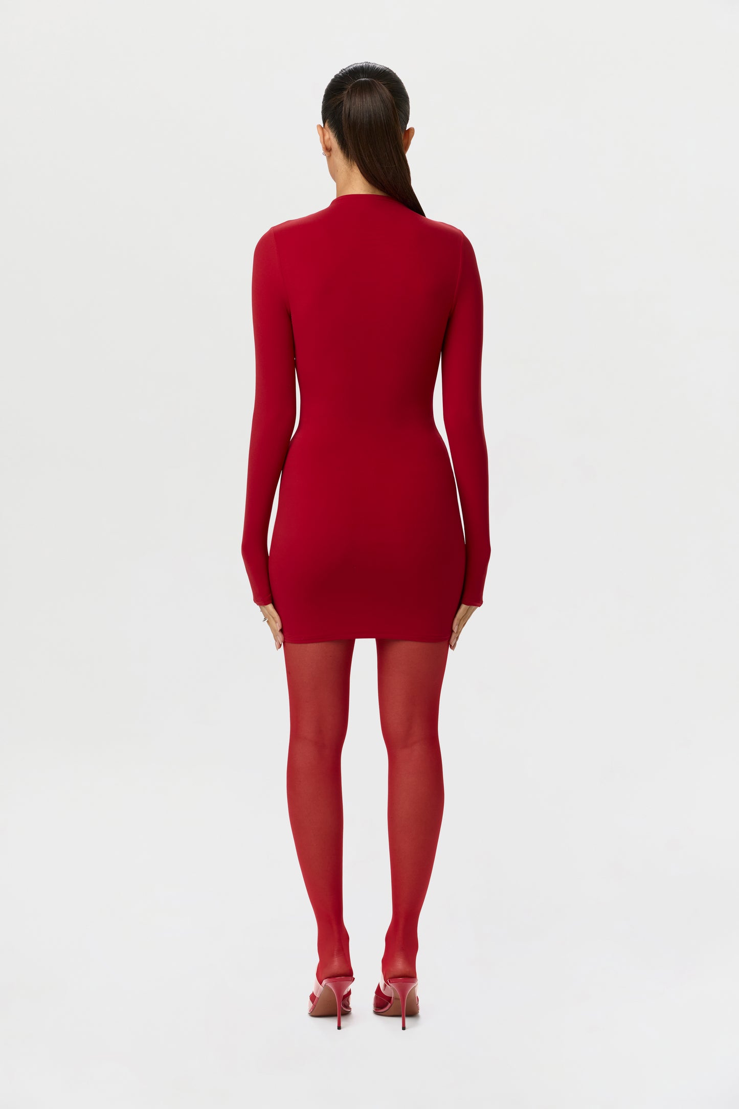 Naked Mock Neck Mini Dress