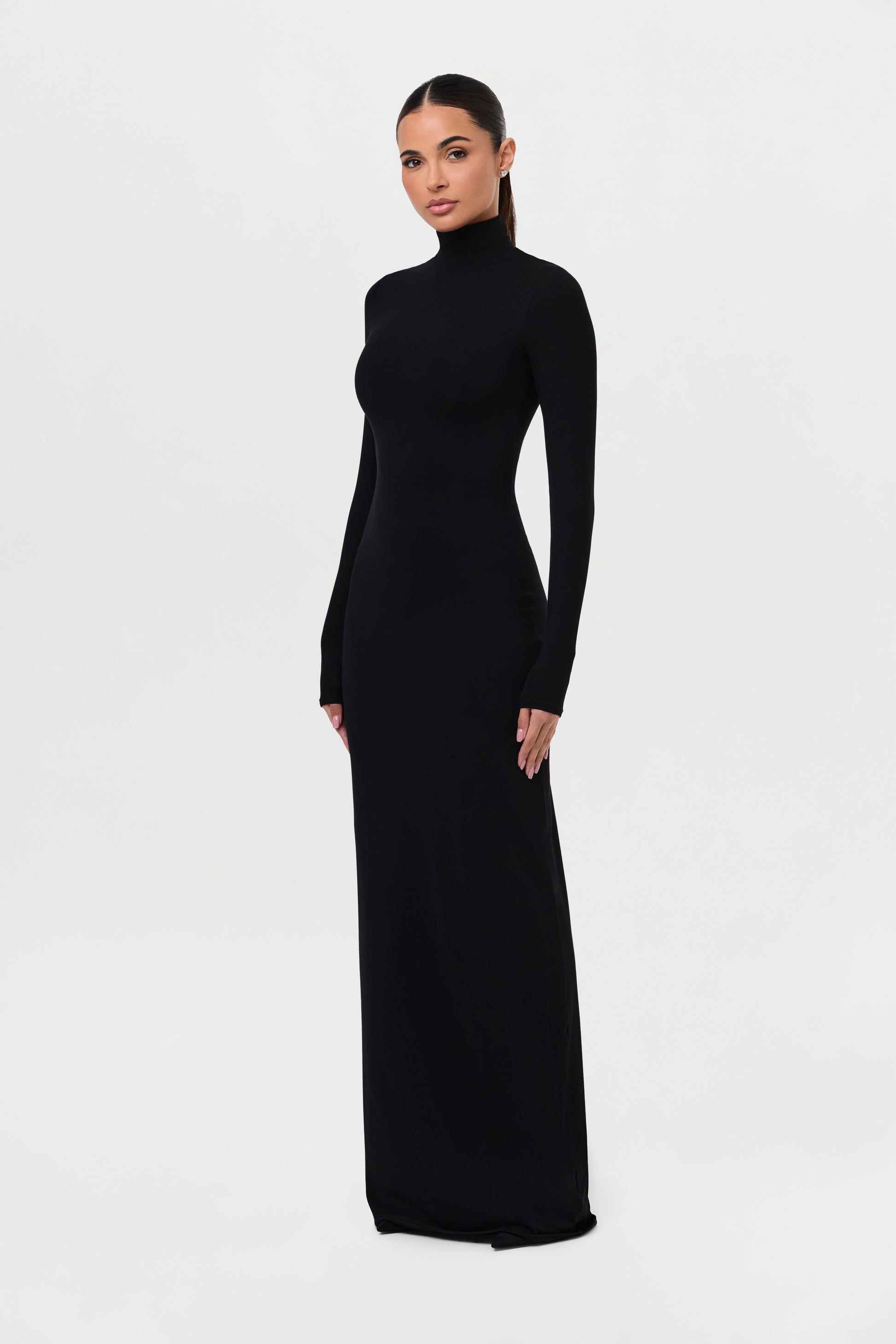 Butter Turtleneck Maxi Dress – Naked Wardrobe Butter Turtleneck Maxi Dress – Naked Wardrobe