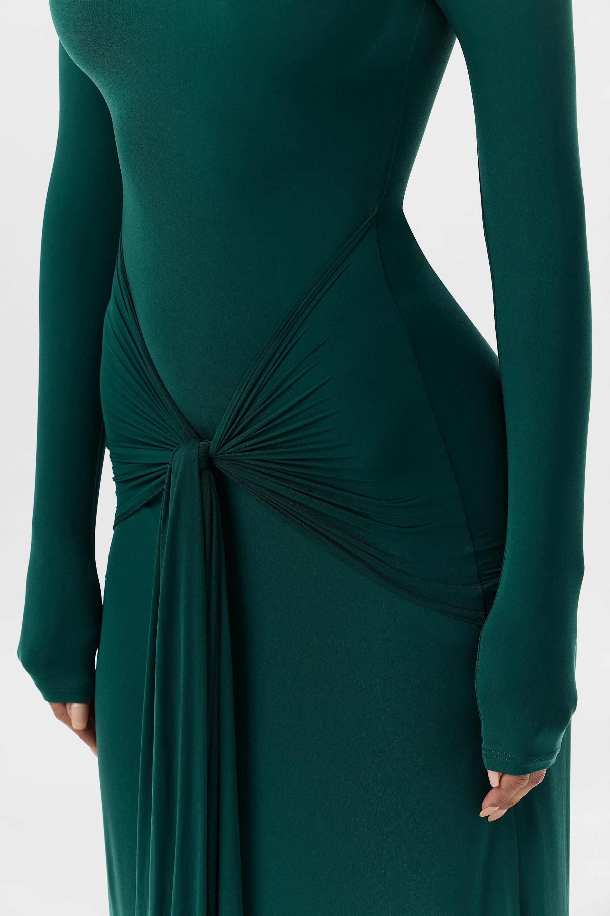 naked wardrobe green dress Women's One Shoulder Mini Dress by Naked Wardrobe, Pine Green / M