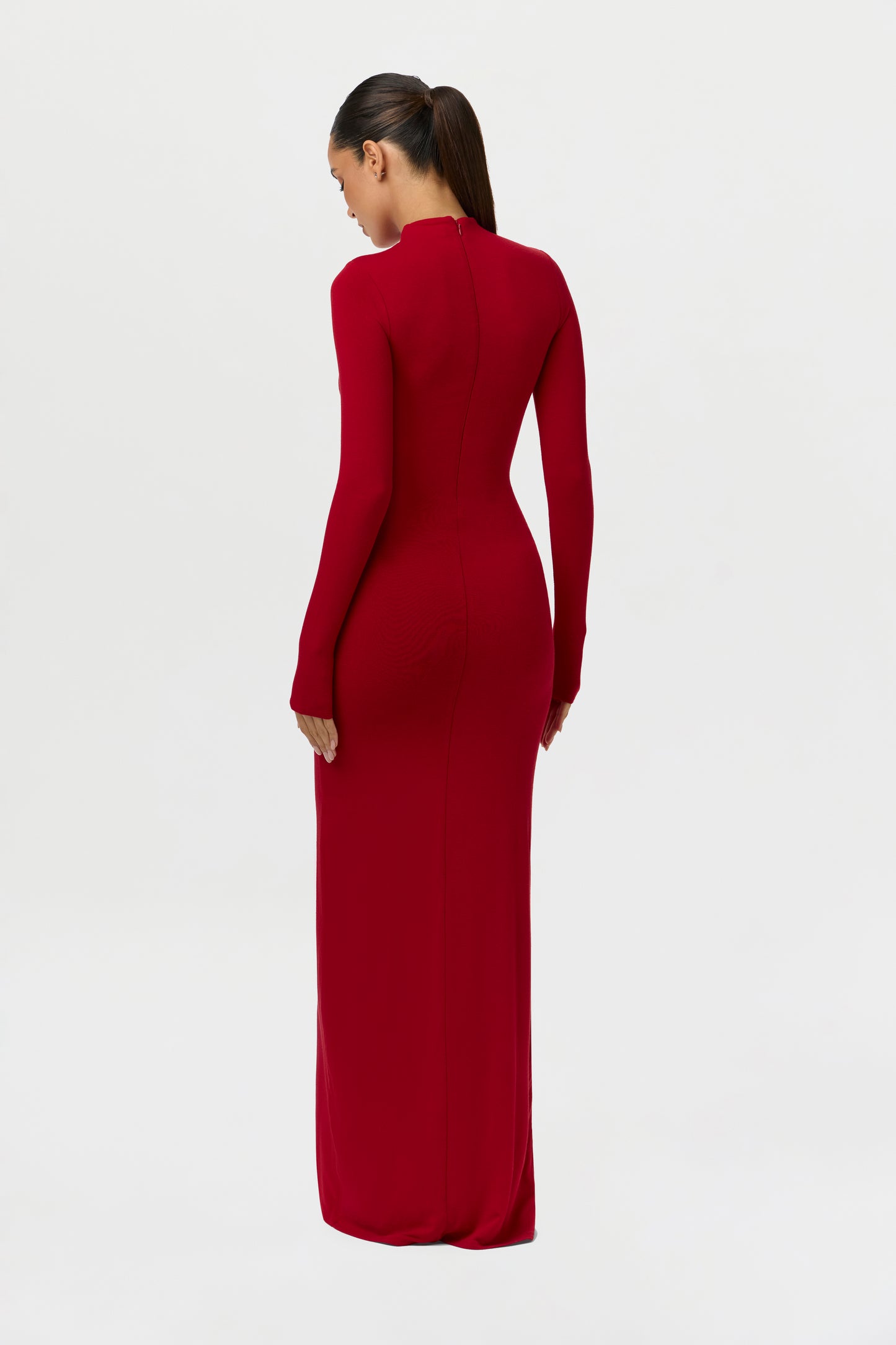 NW Turtleneck Draped Tie Dress