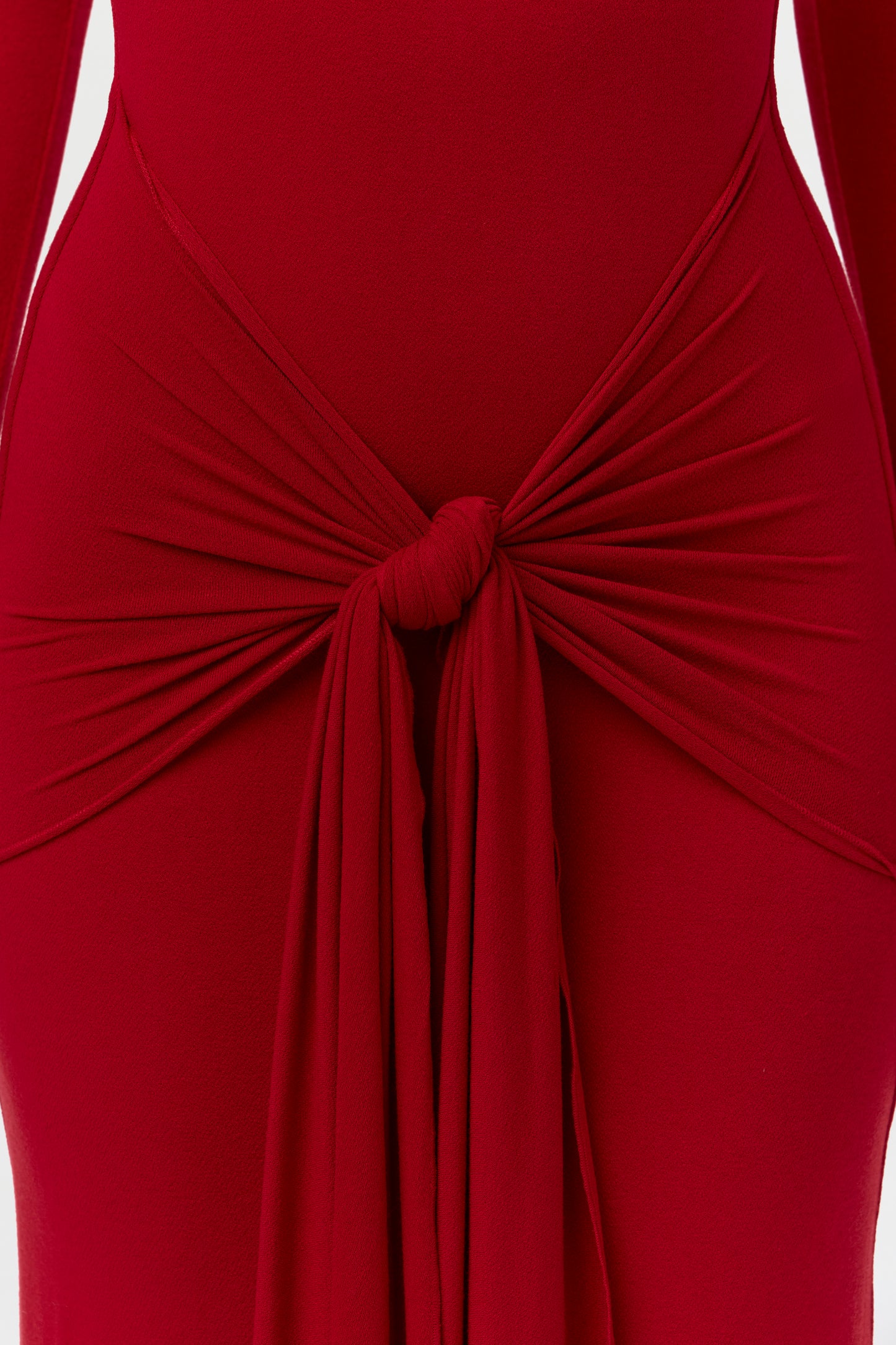 NW Turtleneck Draped Tie Dress