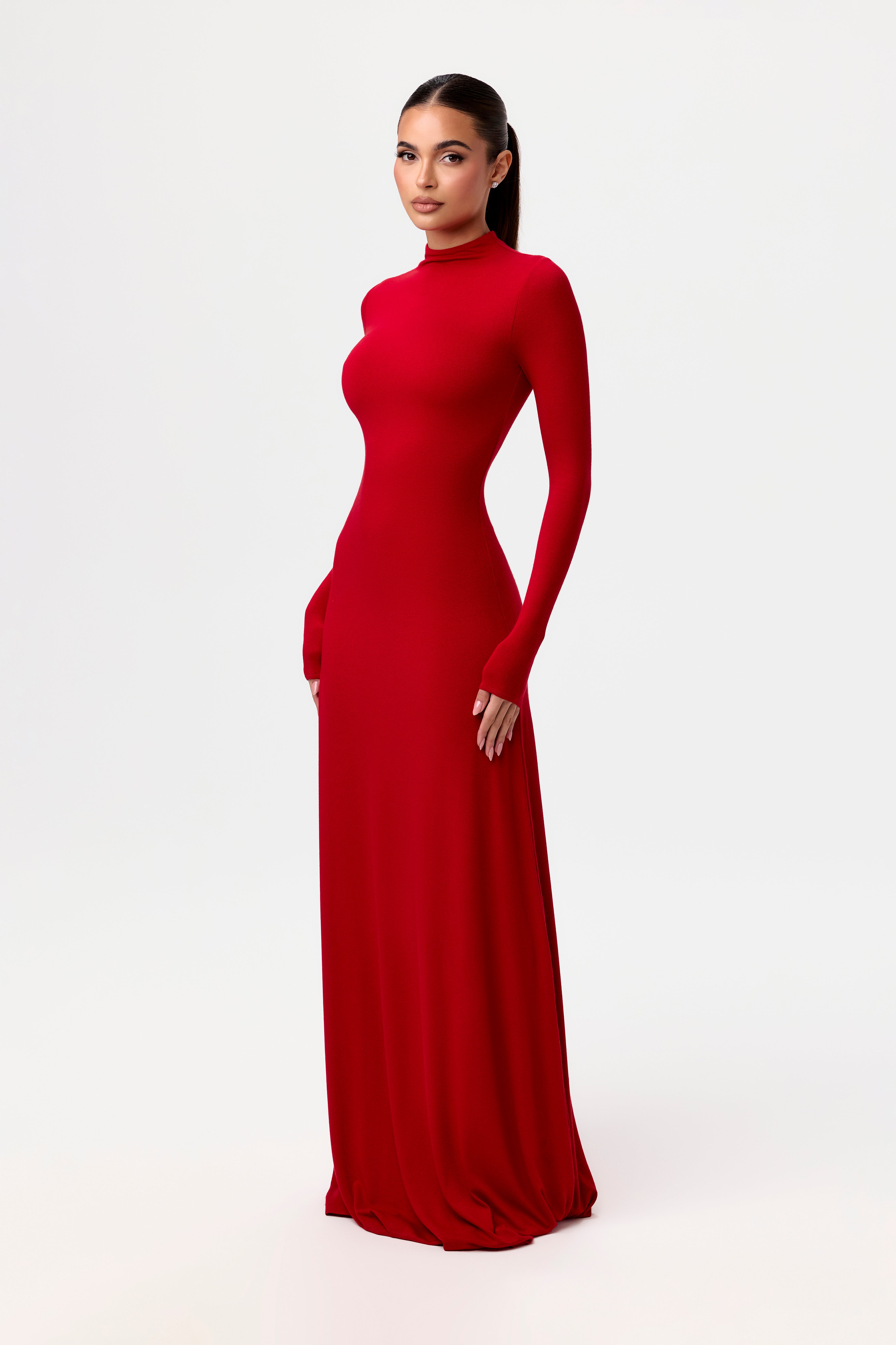 NW Mock Neck Maxi Dress