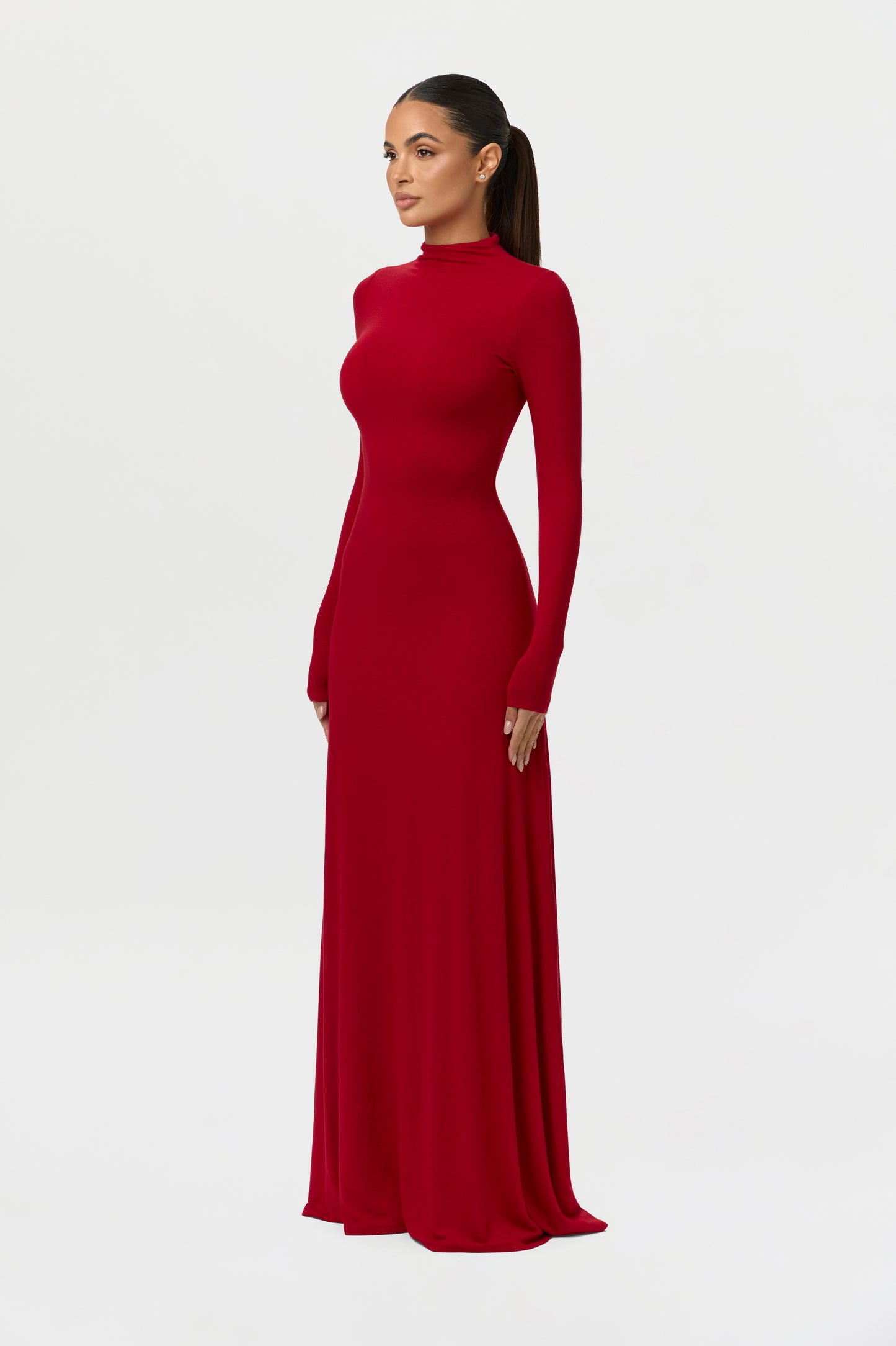 NW Mock Neck Maxi Dress