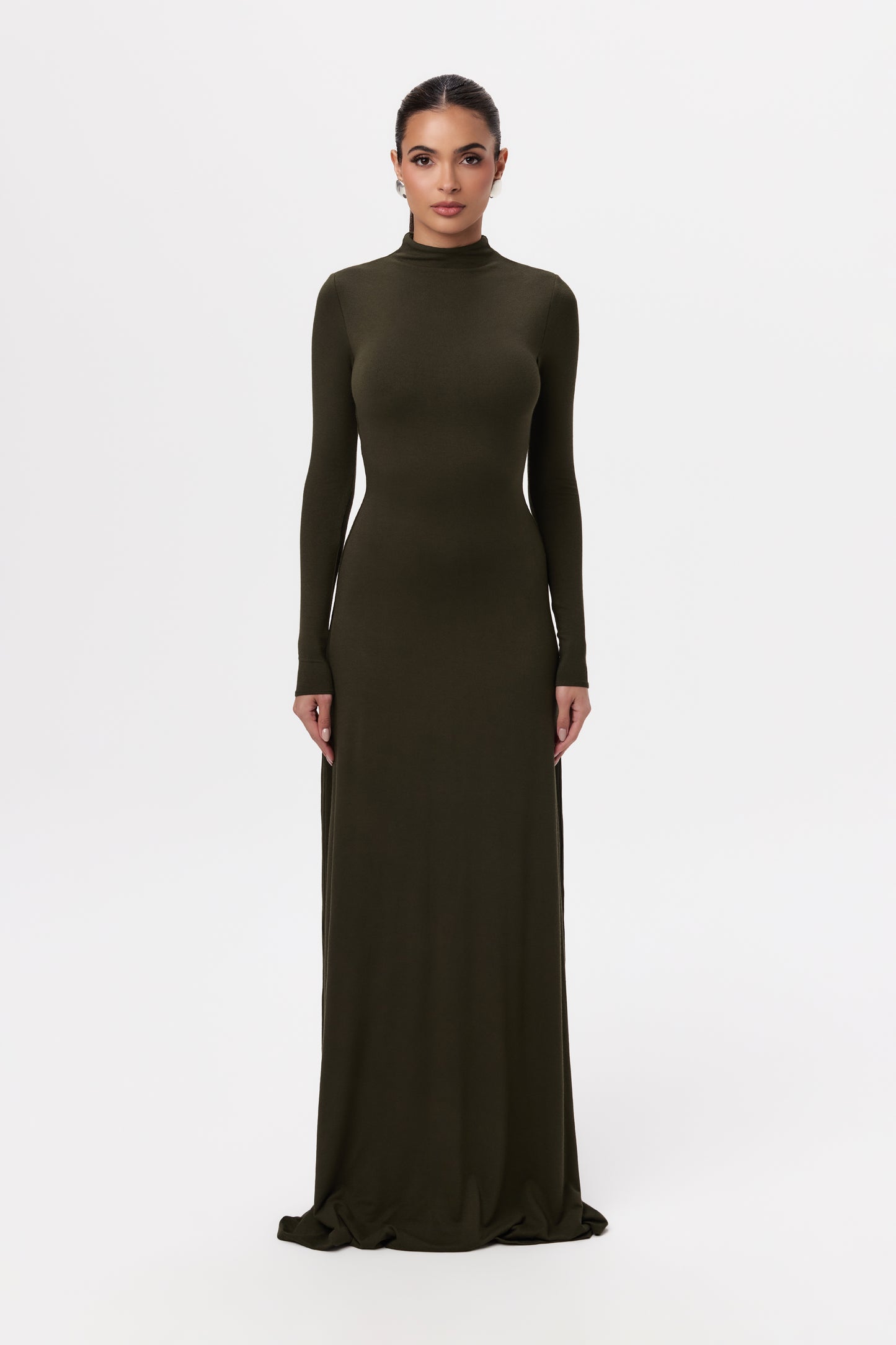 NW Mock Neck Maxi Dress