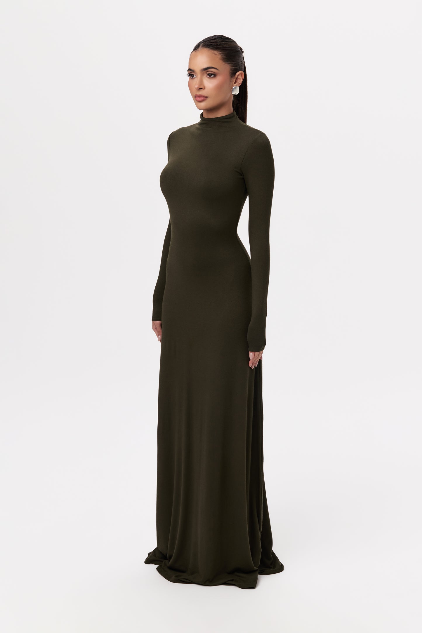 NW Mock Neck Maxi Dress