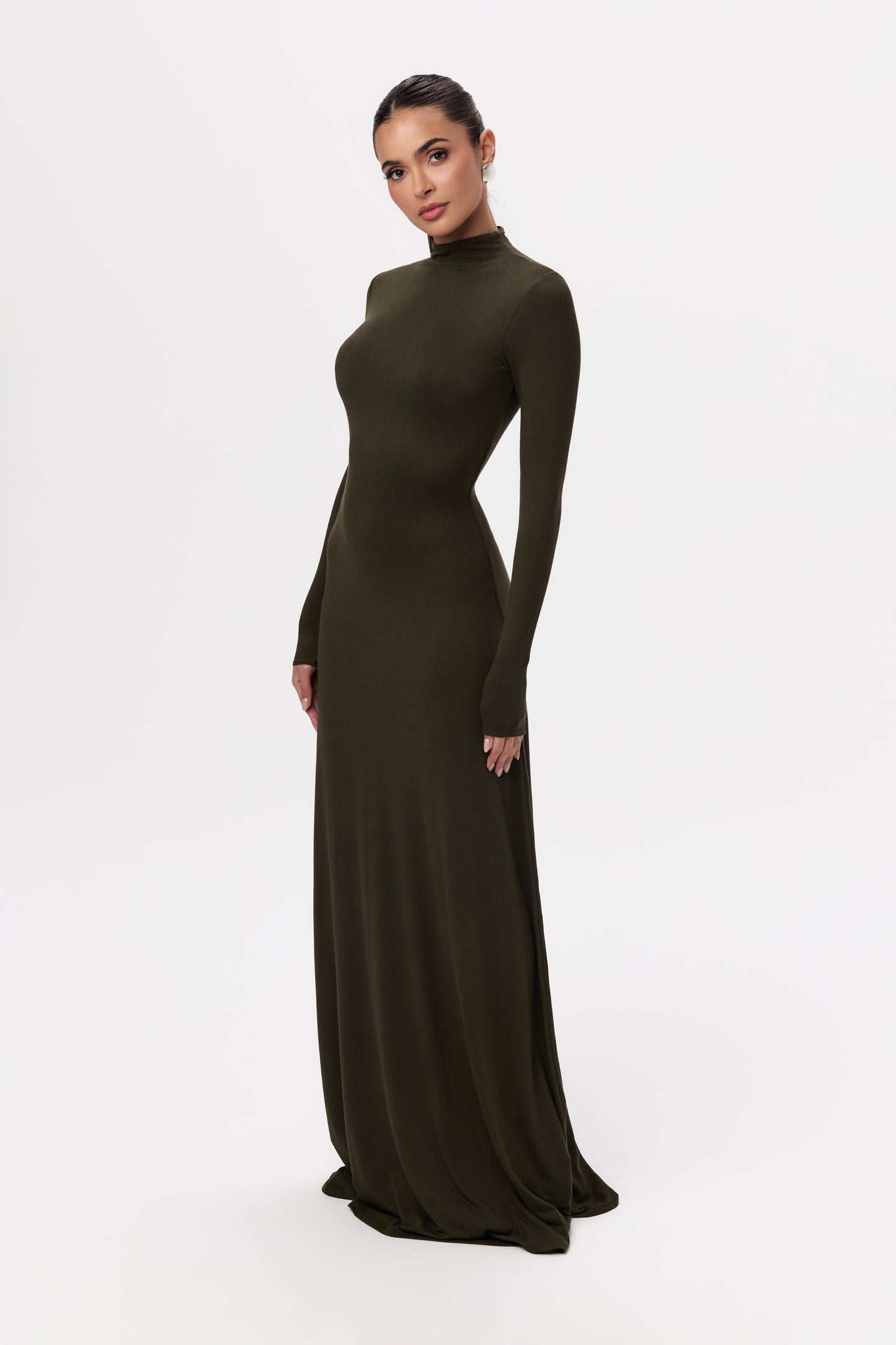 NW Mock Neck Maxi Dress