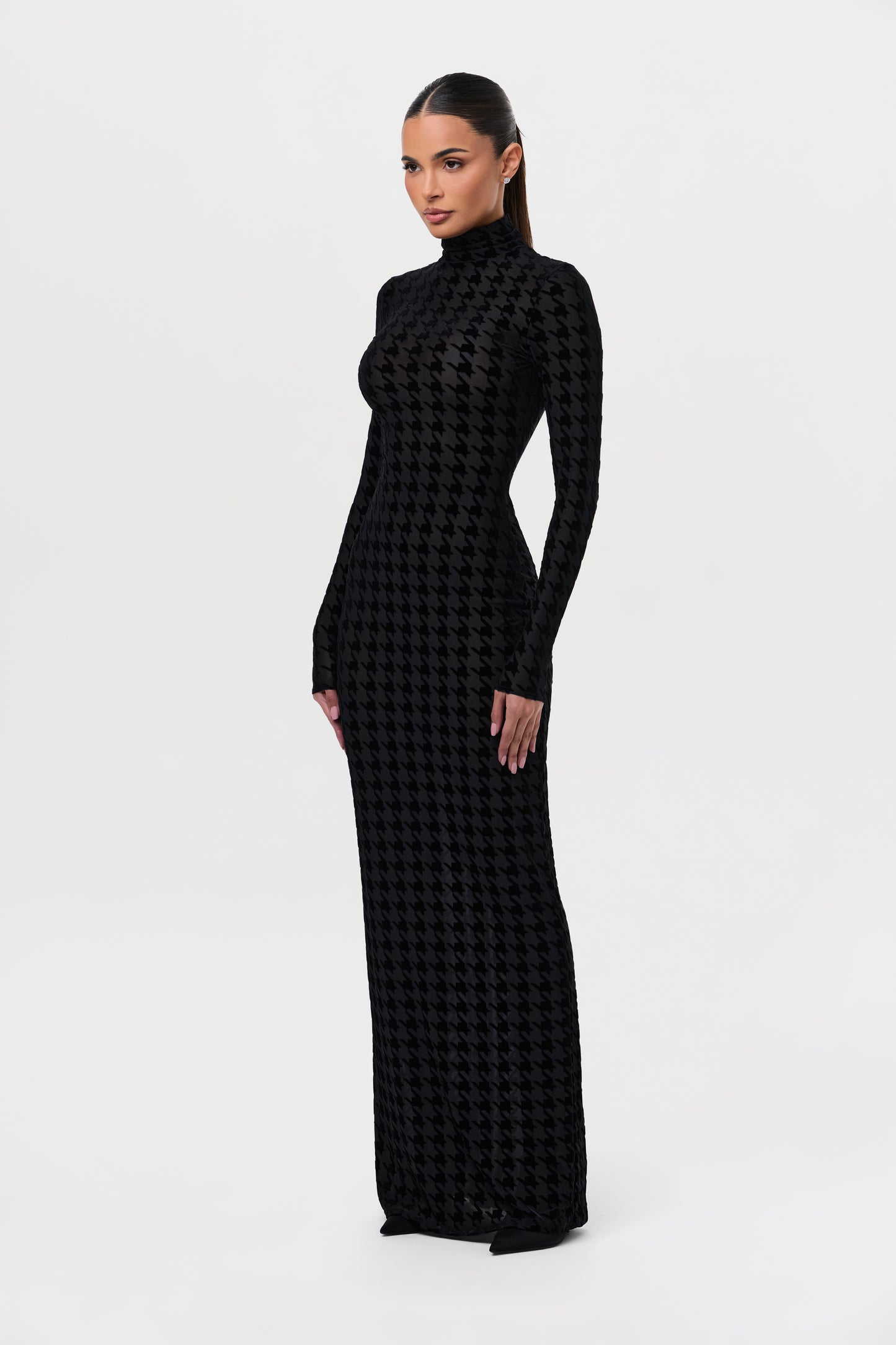 Burnout Longsleeve Maxi Dress