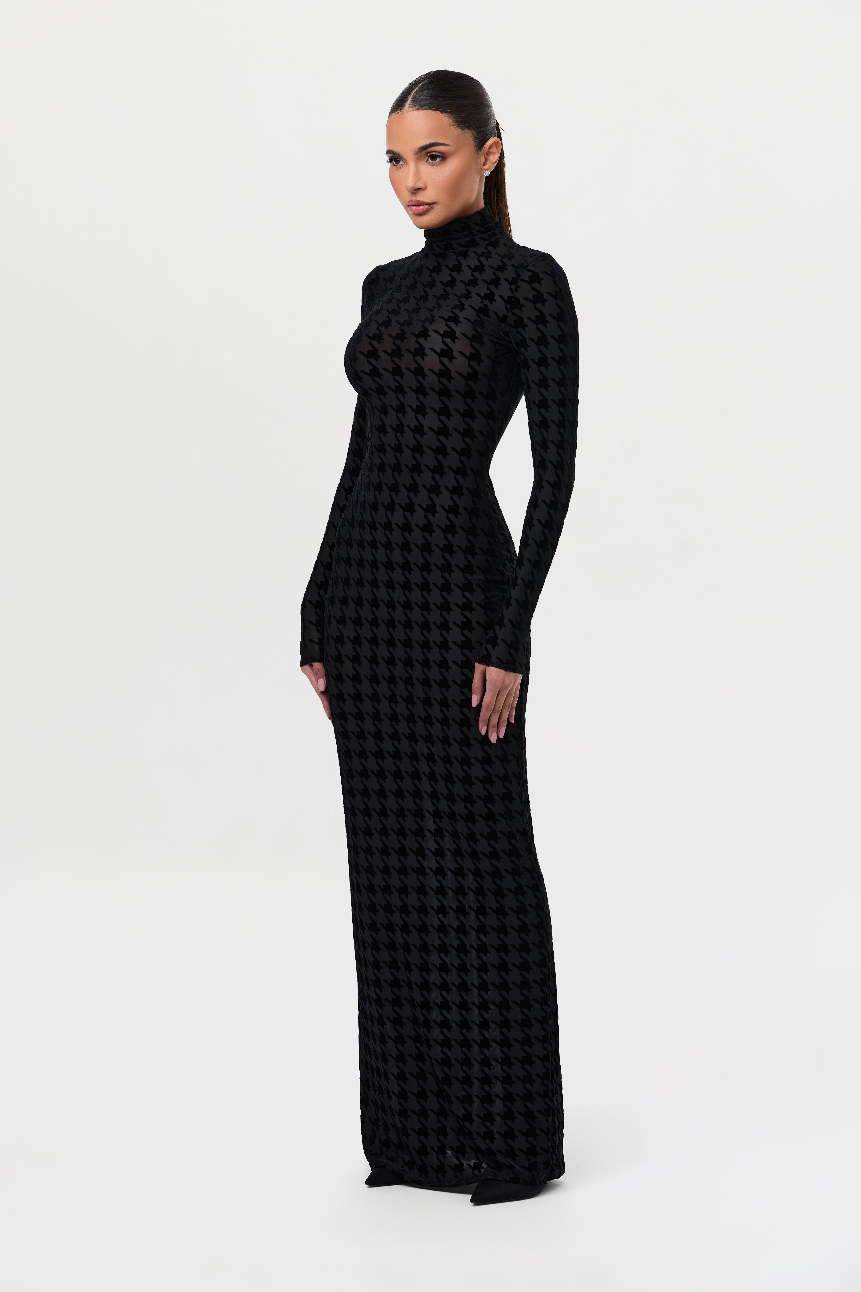 Burnout Longsleeve Maxi Dress