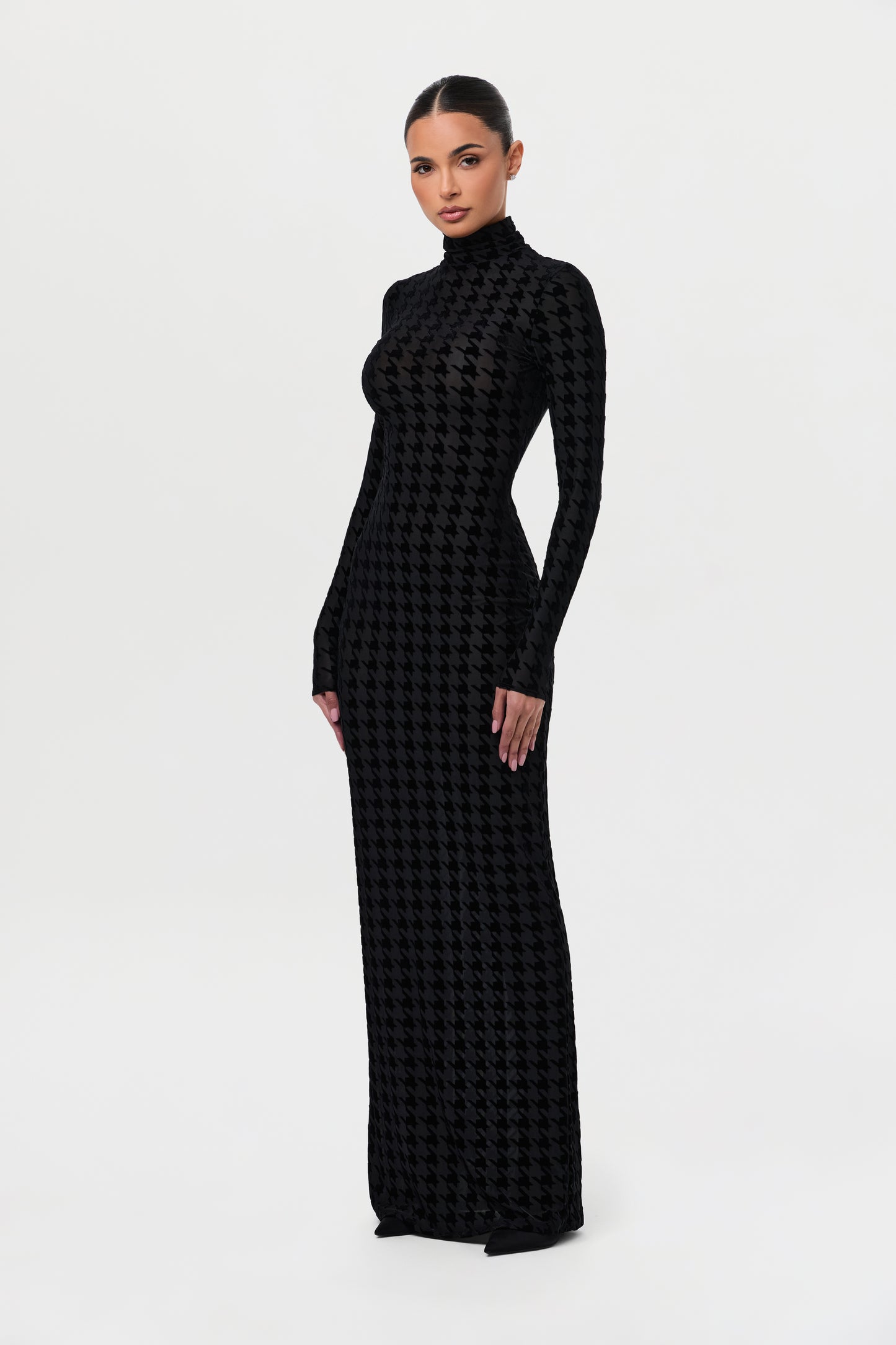 Burnout Longsleeve Maxi Dress