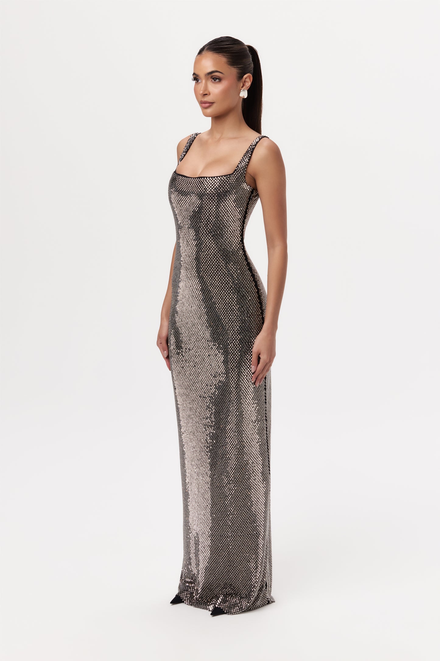 Rhinestone Tank Column Gown