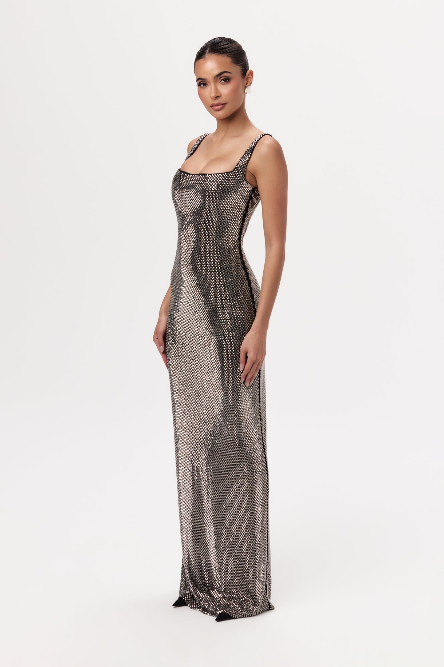 Rhinestone Tank Column Gown