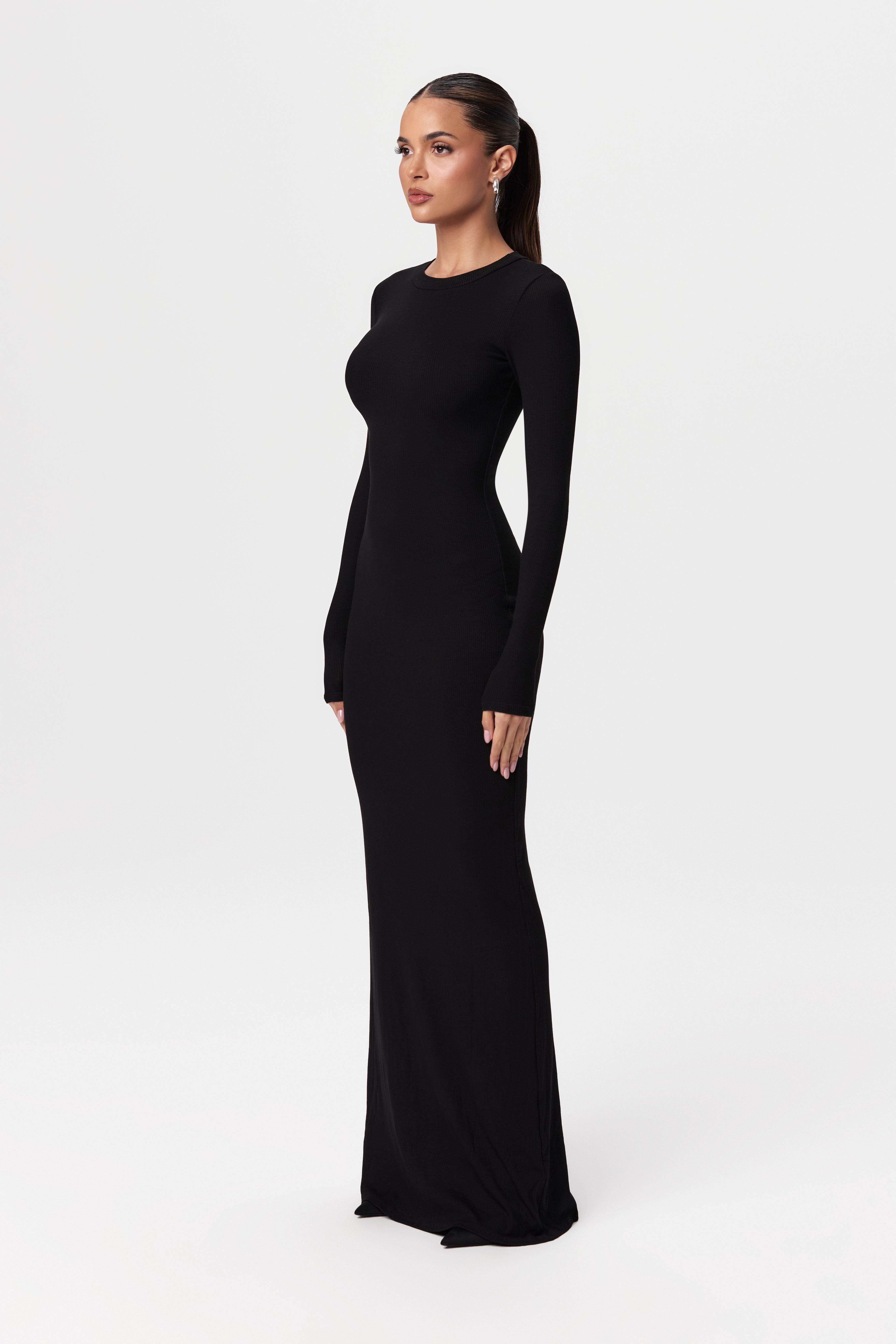 Micro Ribbed Maxi Dress