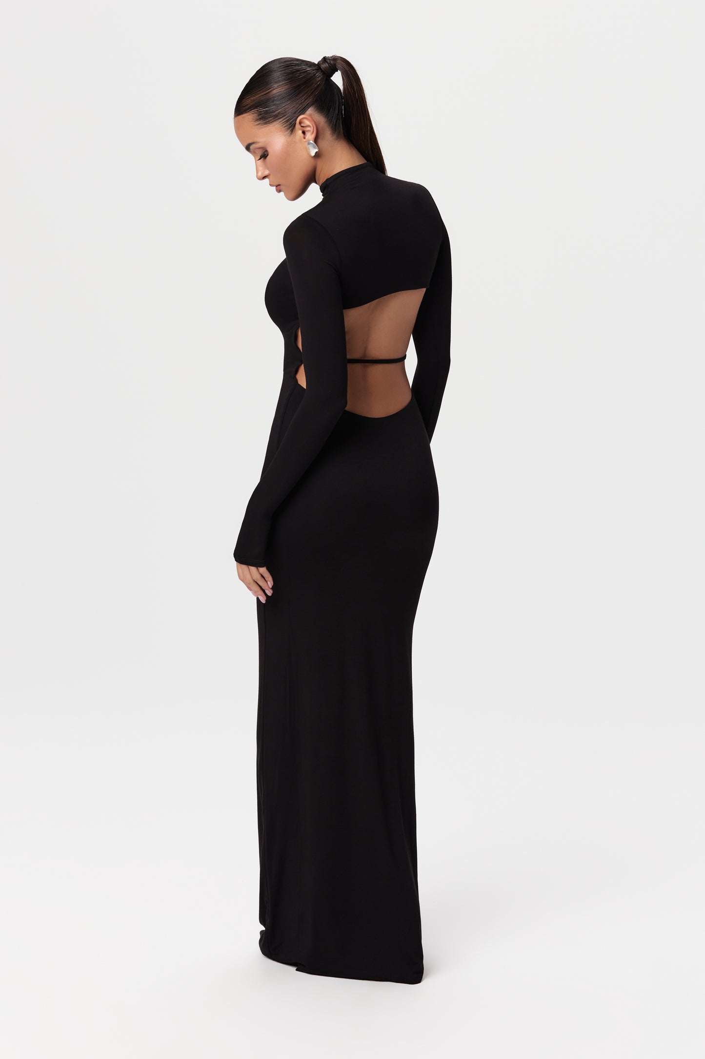 Smooth Back Cut Out Maxi Dress