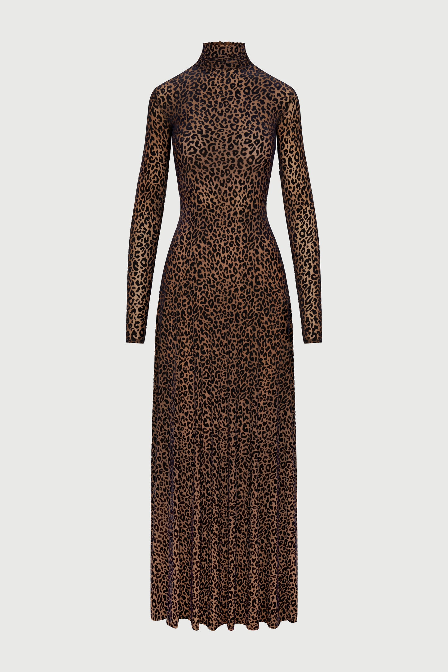 Velvet Burnout Animal Print Maxi Dress